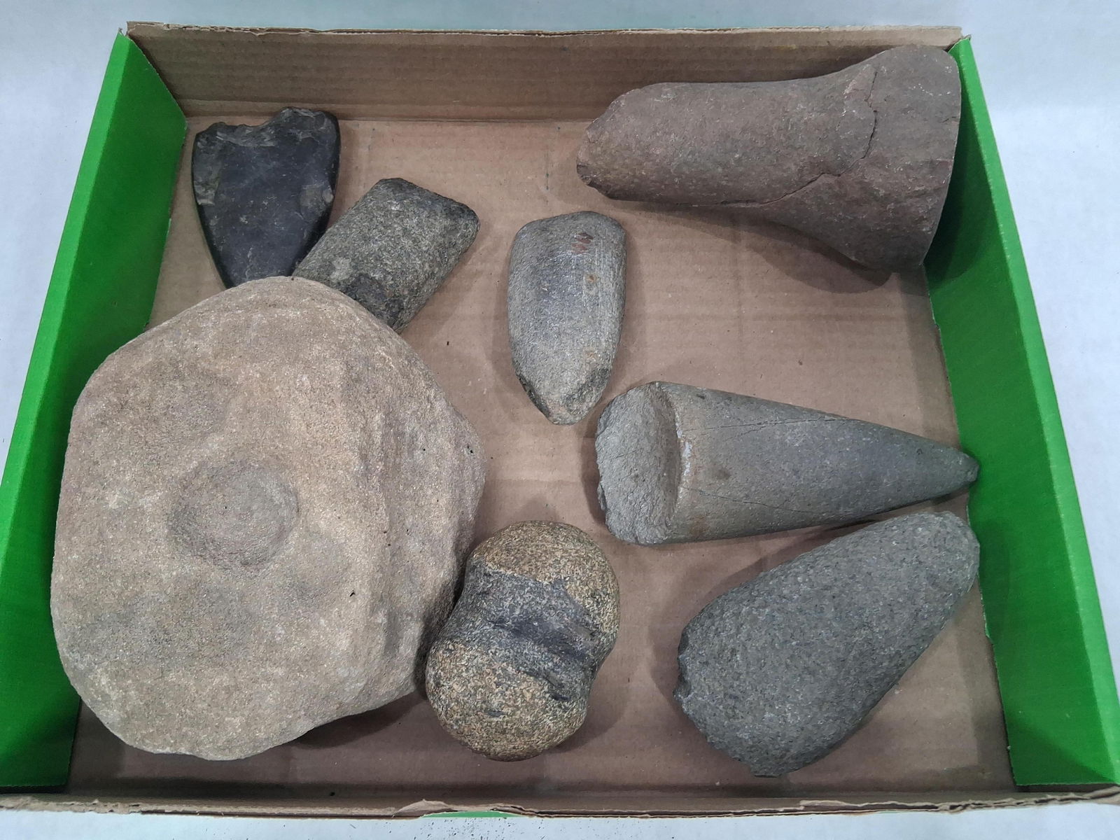 Native American Stone Axe Heads, Celts, Hand Tools, Metate Artifacts (1 of 7)