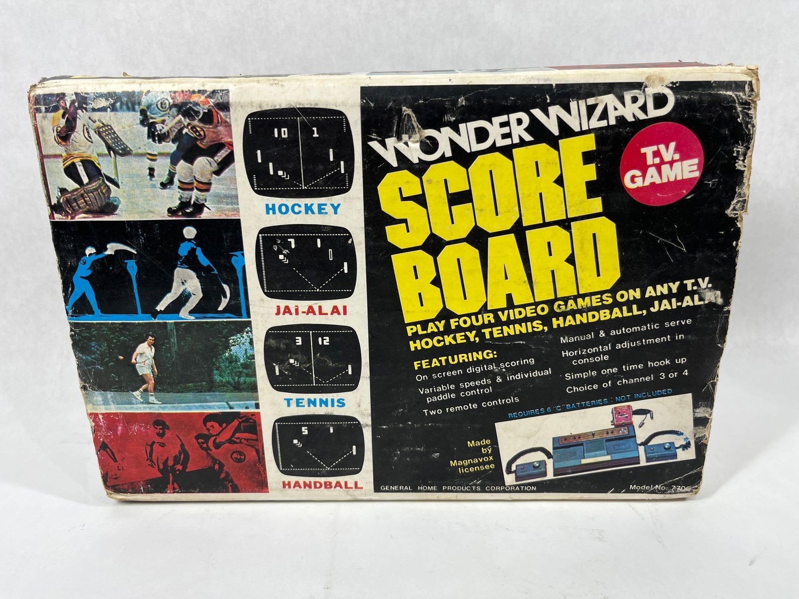 Wonderwizard Score Board TV Game: Original 1980s game, model 7706. Complete with instructional manual and original packaging.