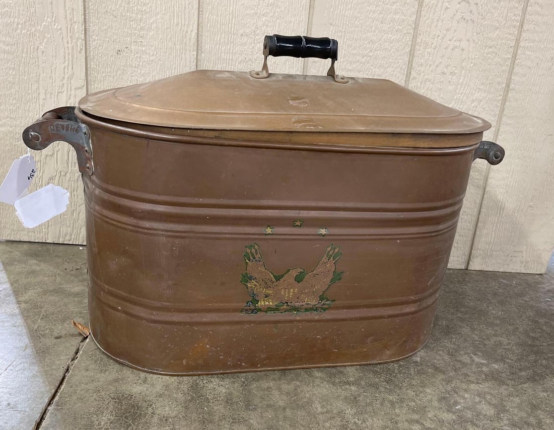 Antique Revere Handled Copper Boiler w/ Lid (1 of 5)