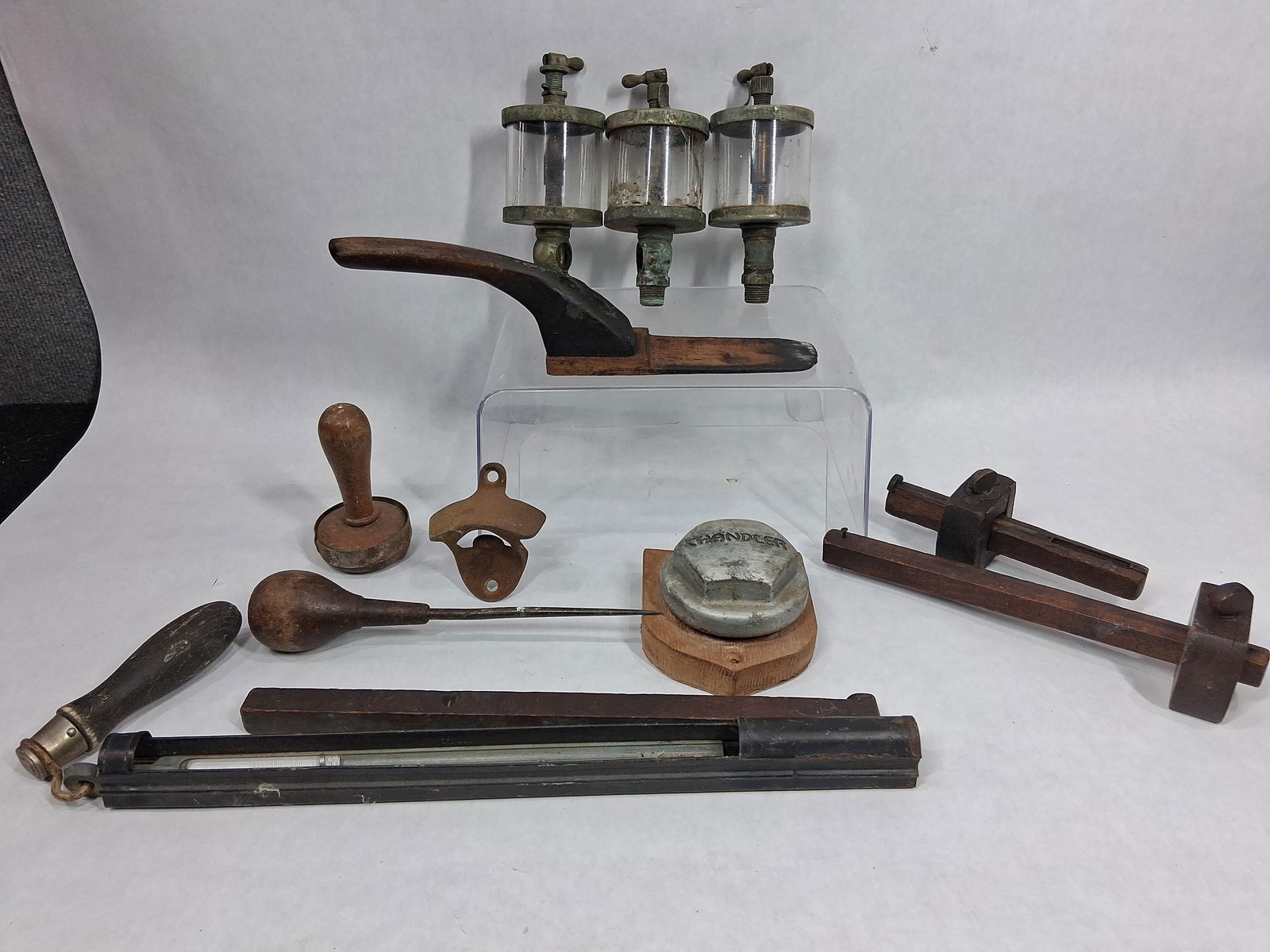 Early Sight Feed Drip Oilers, Tools, Opener, Scale and More (1 of 7)