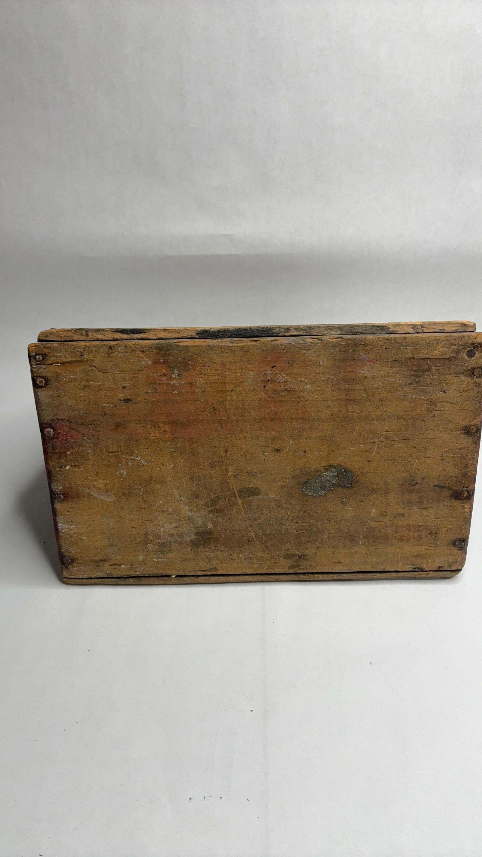 Primitive Original Red Painted Cobbles Tool Caddy - 8
