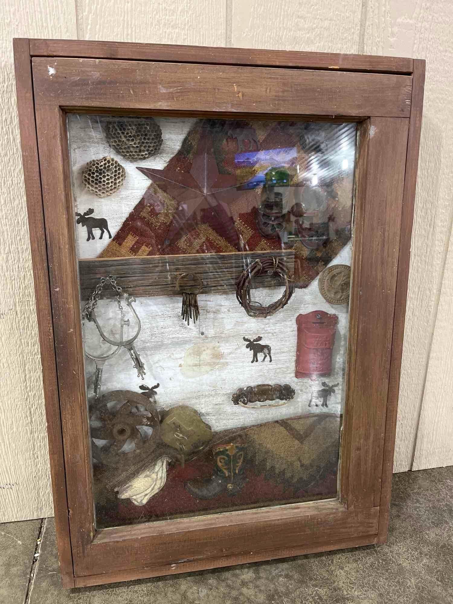 Framed Primitive Shadow Box Western Display (1 of 6)