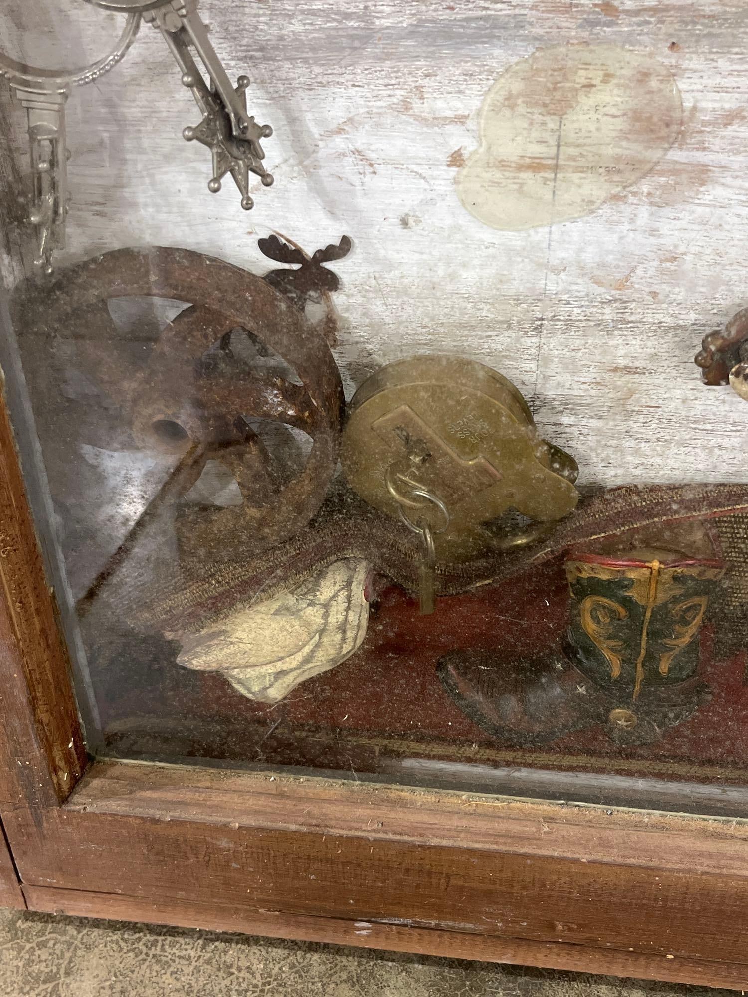 Framed Primitive Shadow Box Western Display - 3