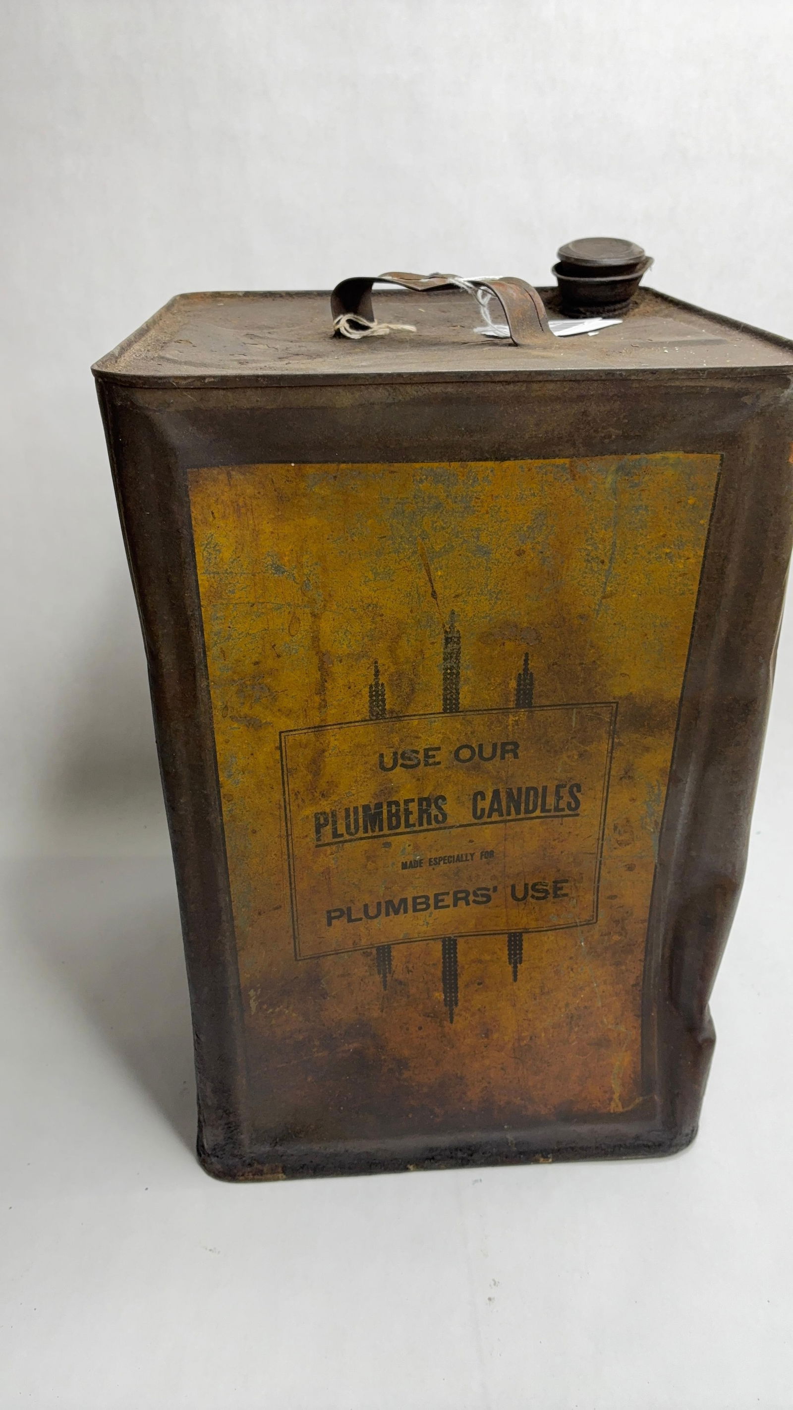 Standard Oil Plumbers Thread Oil Five Gallon Can: Some minor denting to can. 14x9.5x9.5