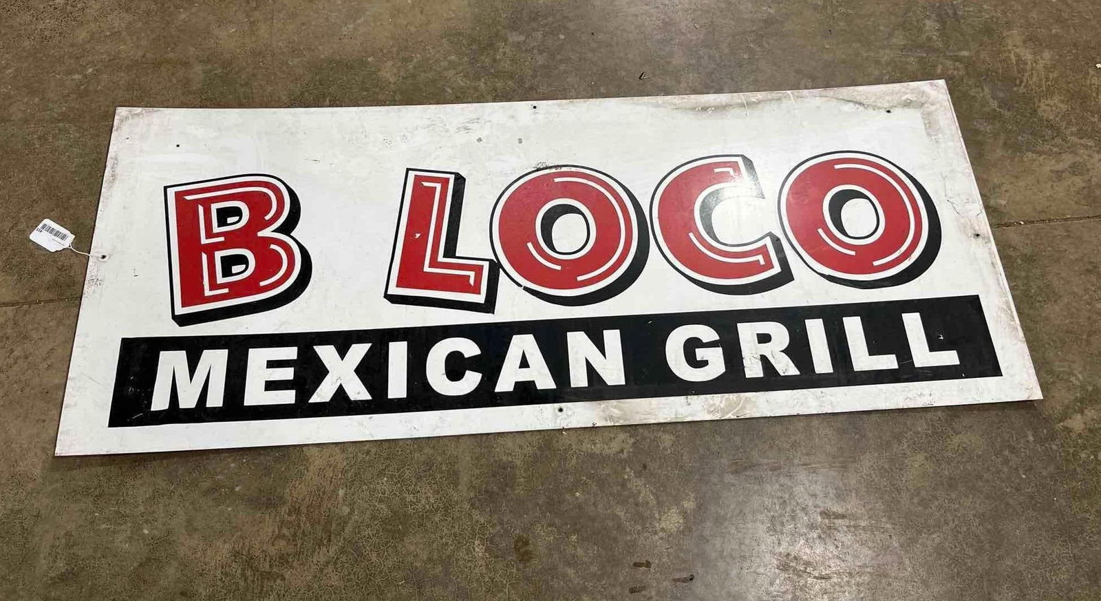 SSS B Loco Mexican Grill Advertising Store Sign: showing soiling?24 x 60