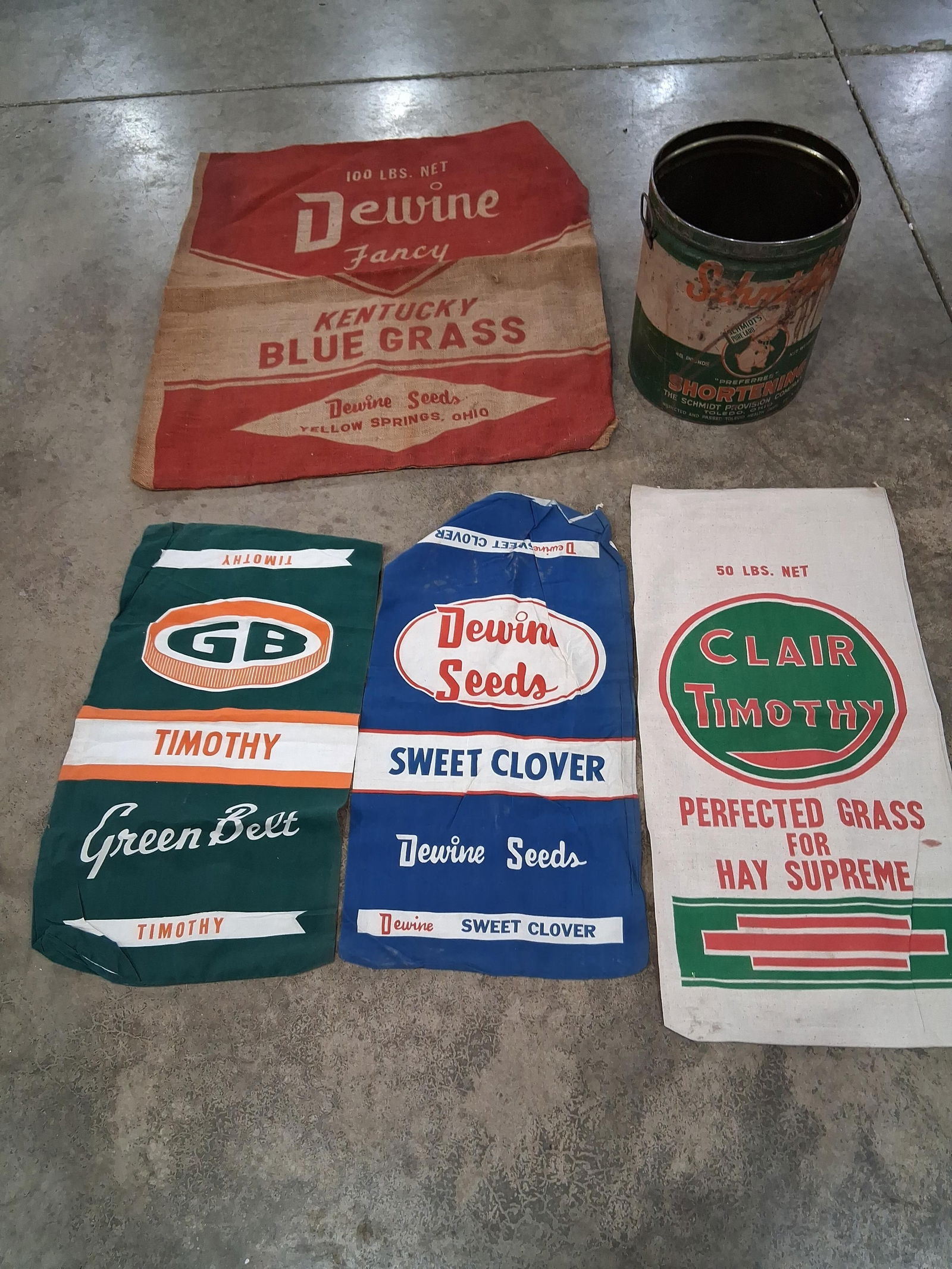 Schmidts Hog Image Shortening Tin & Seed Bags (1 of 10)