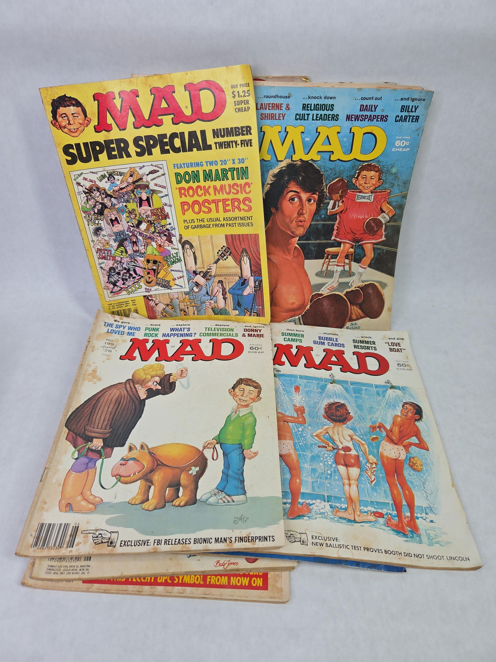 1970's Mad Magazine Lot Inc. Star Wars, Grease, Rocky, Bionic Woman, Charlies Angels and More (1 of 14)