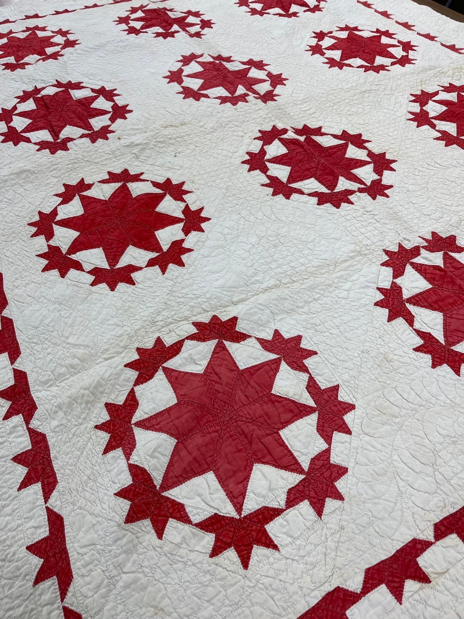 Hand Stitched Feathered Star Quilt (1 of 6)