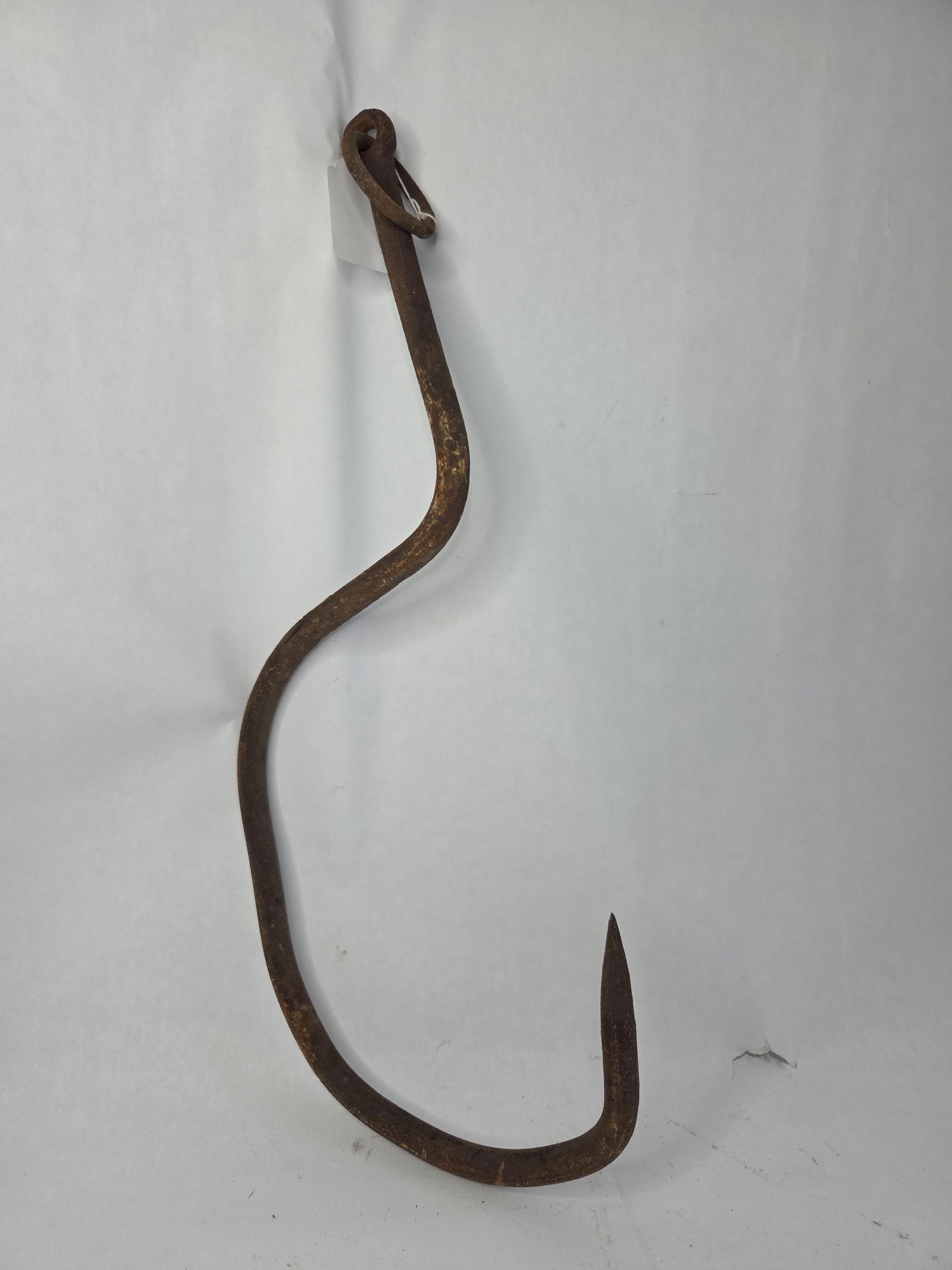 2 large primitive cast iron meat hooks - 3