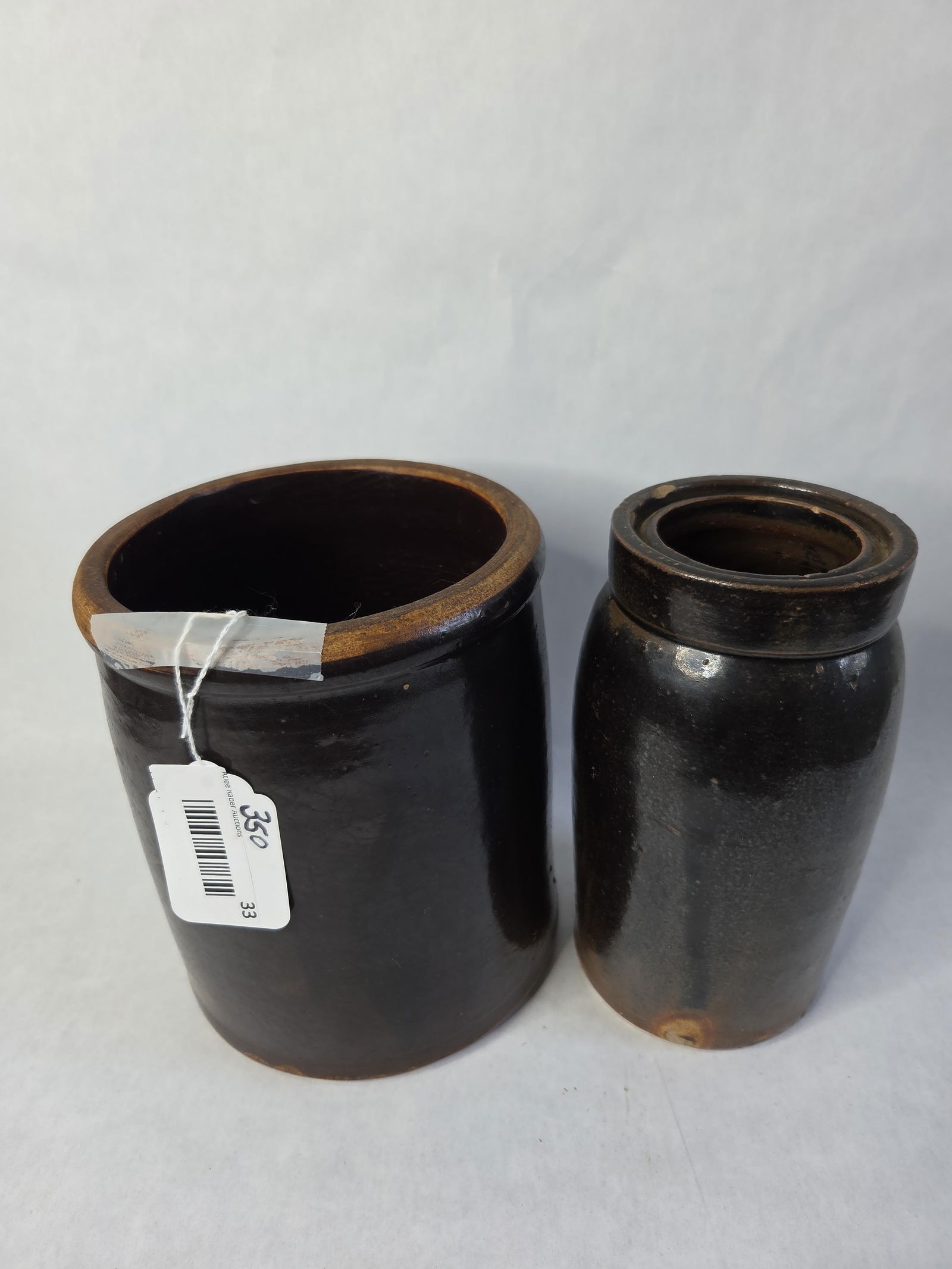Brown Glazed Stoneware canning crocks (1 of 8)