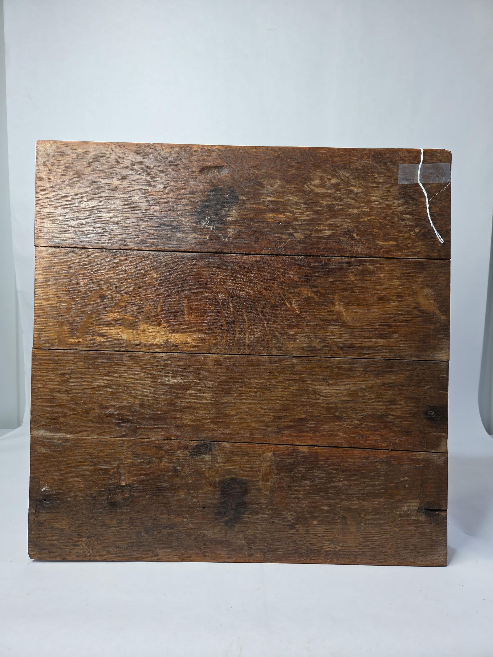 Antique oak square side table - 2