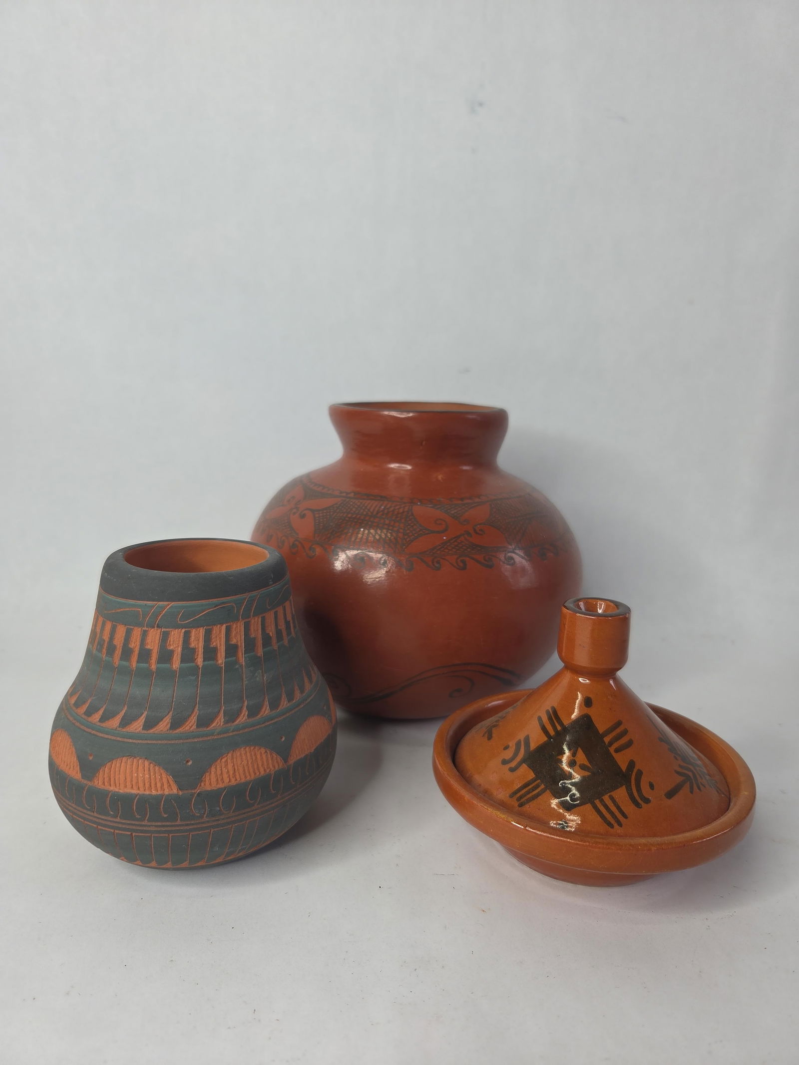 3 Indian clay pottery pieces (1 of 10)
