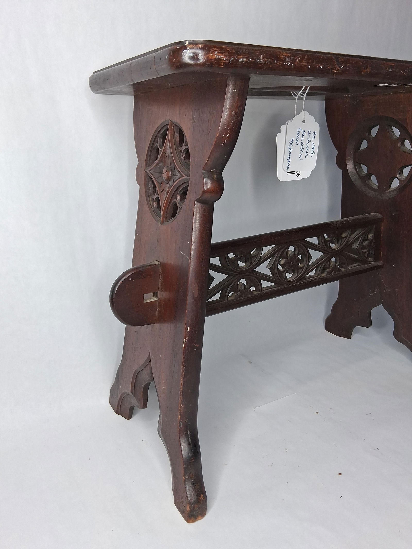 Tryon Toymakers walnut gothic- bench - 6