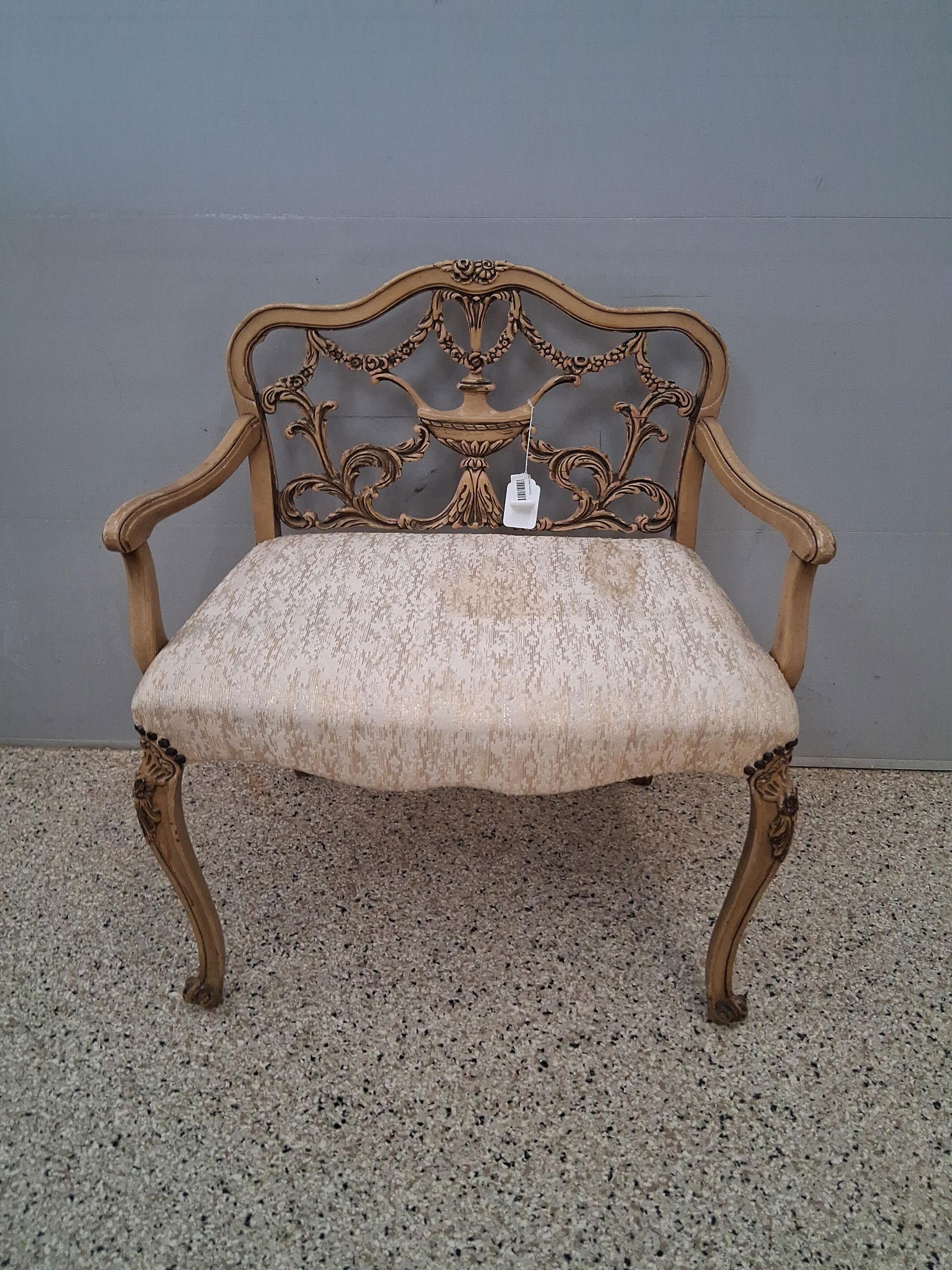 French Louis XV style upholstered armchair (1 of 5)