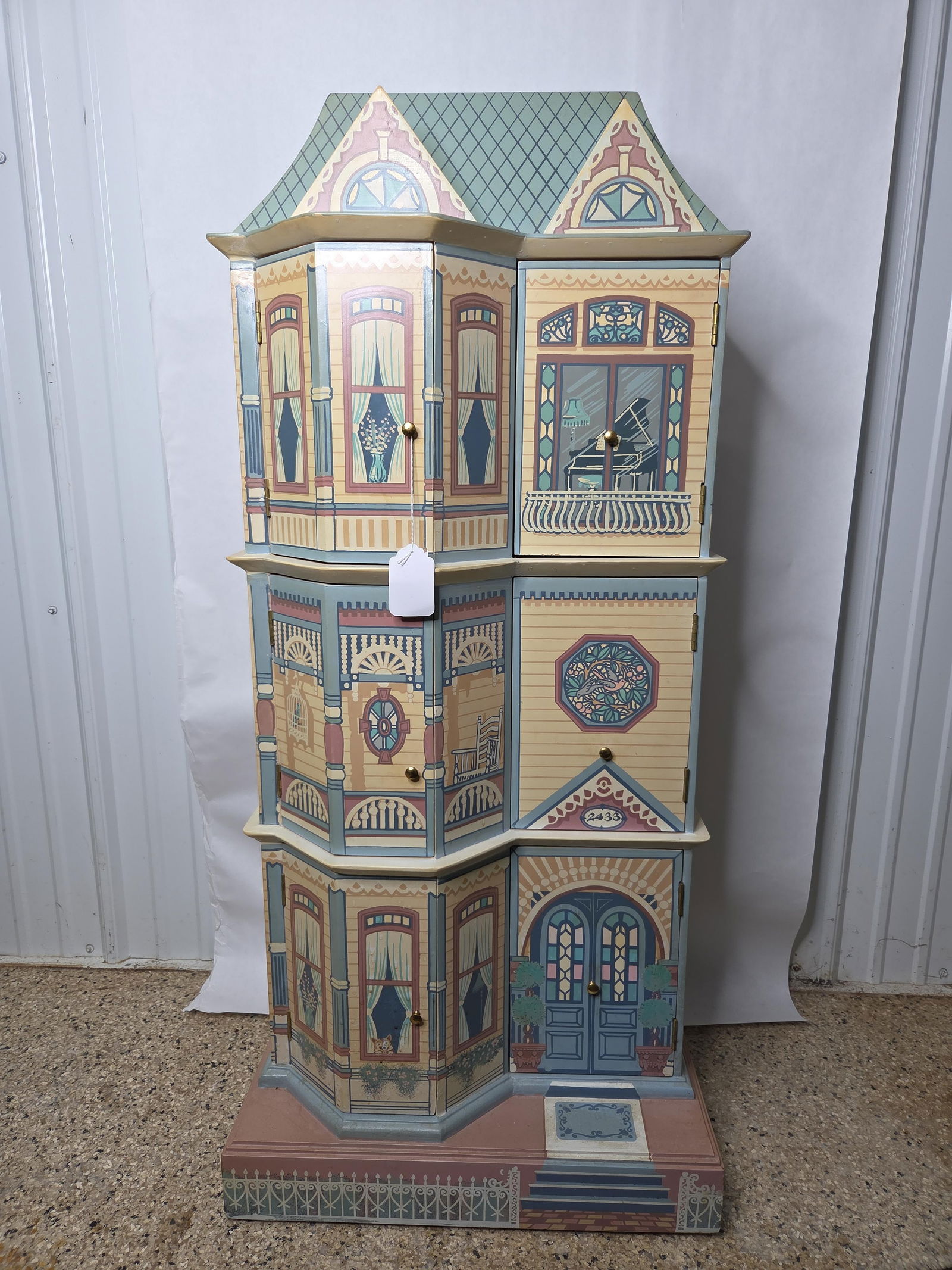 Victorian ladies collection hand painted doll house / storage cabinet (1 of 11)