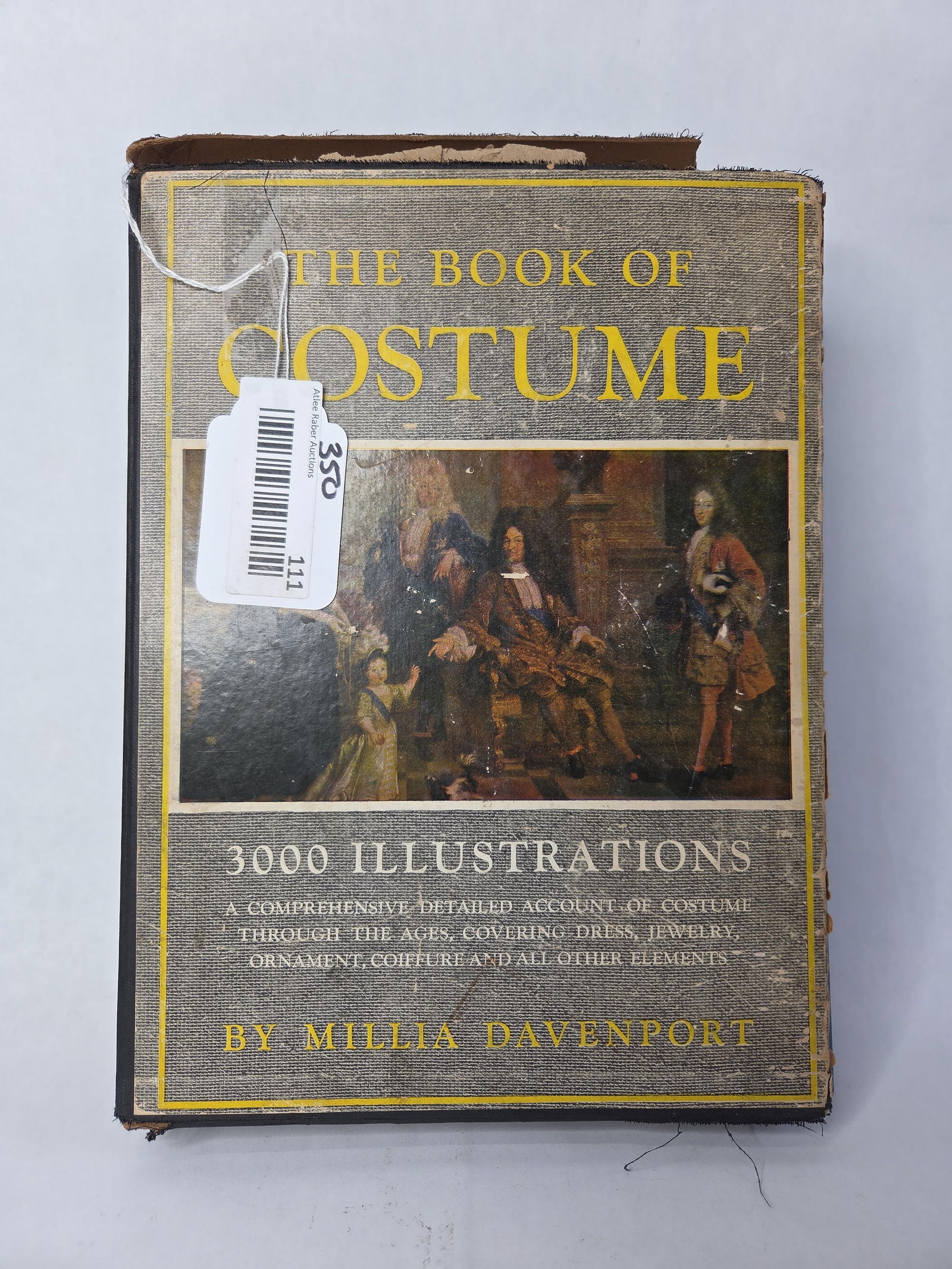 The book of costume by Milla Davenport: 1948 copyright 2 volumes with slip case books are in good condition spines have discoloration slip case shows some wear see photos