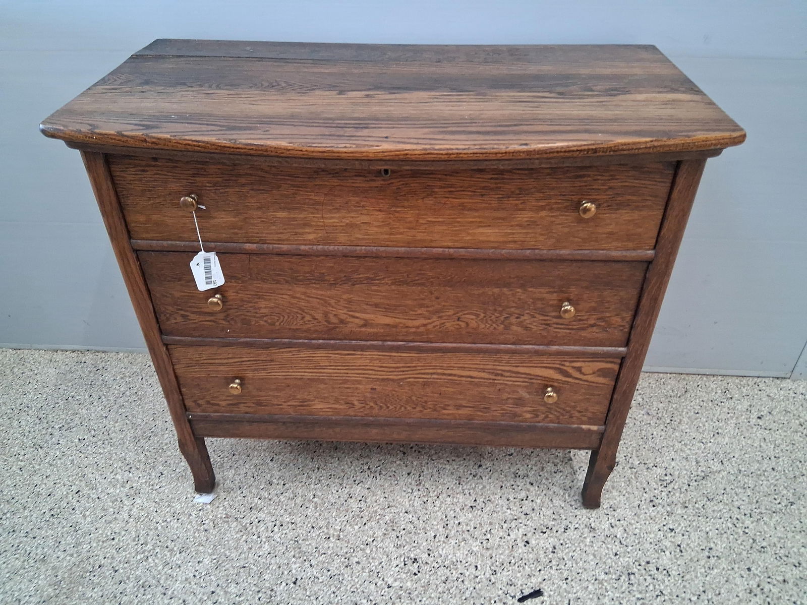 Antique Oak 3 drawer dresser (1 of 8)