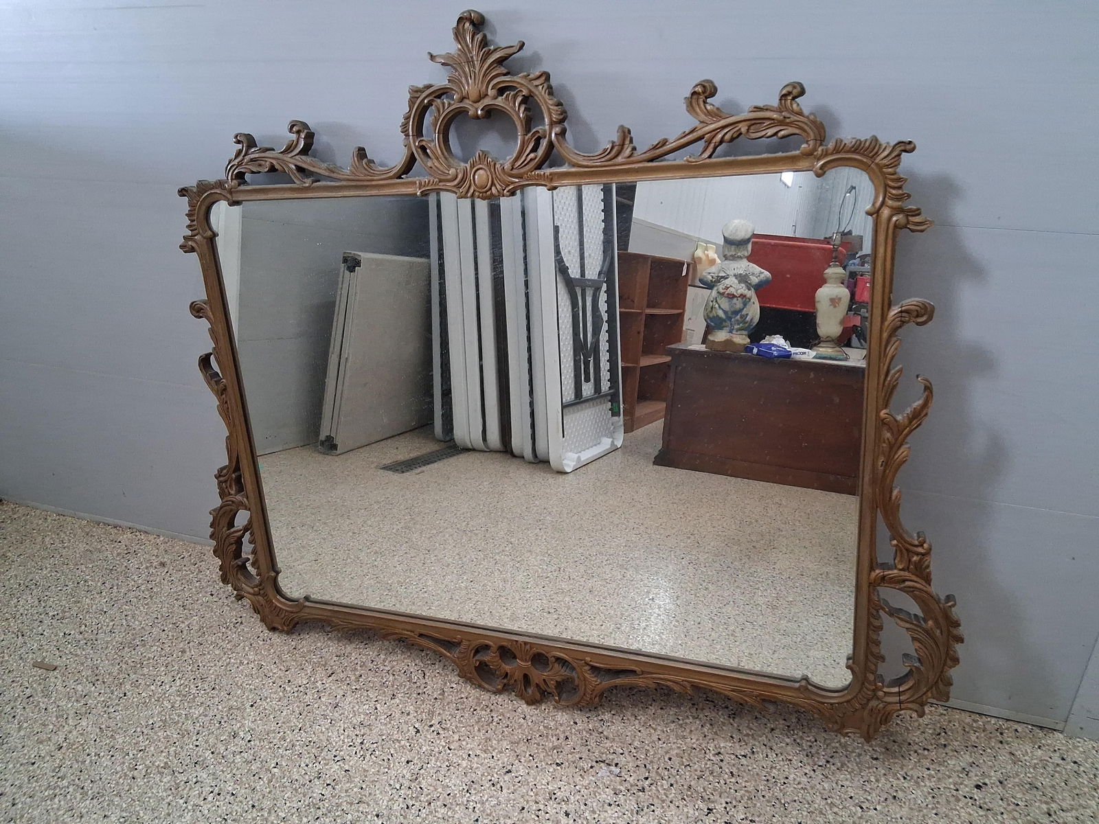 Impressive large Louis XV style wall mirror (1 of 11)