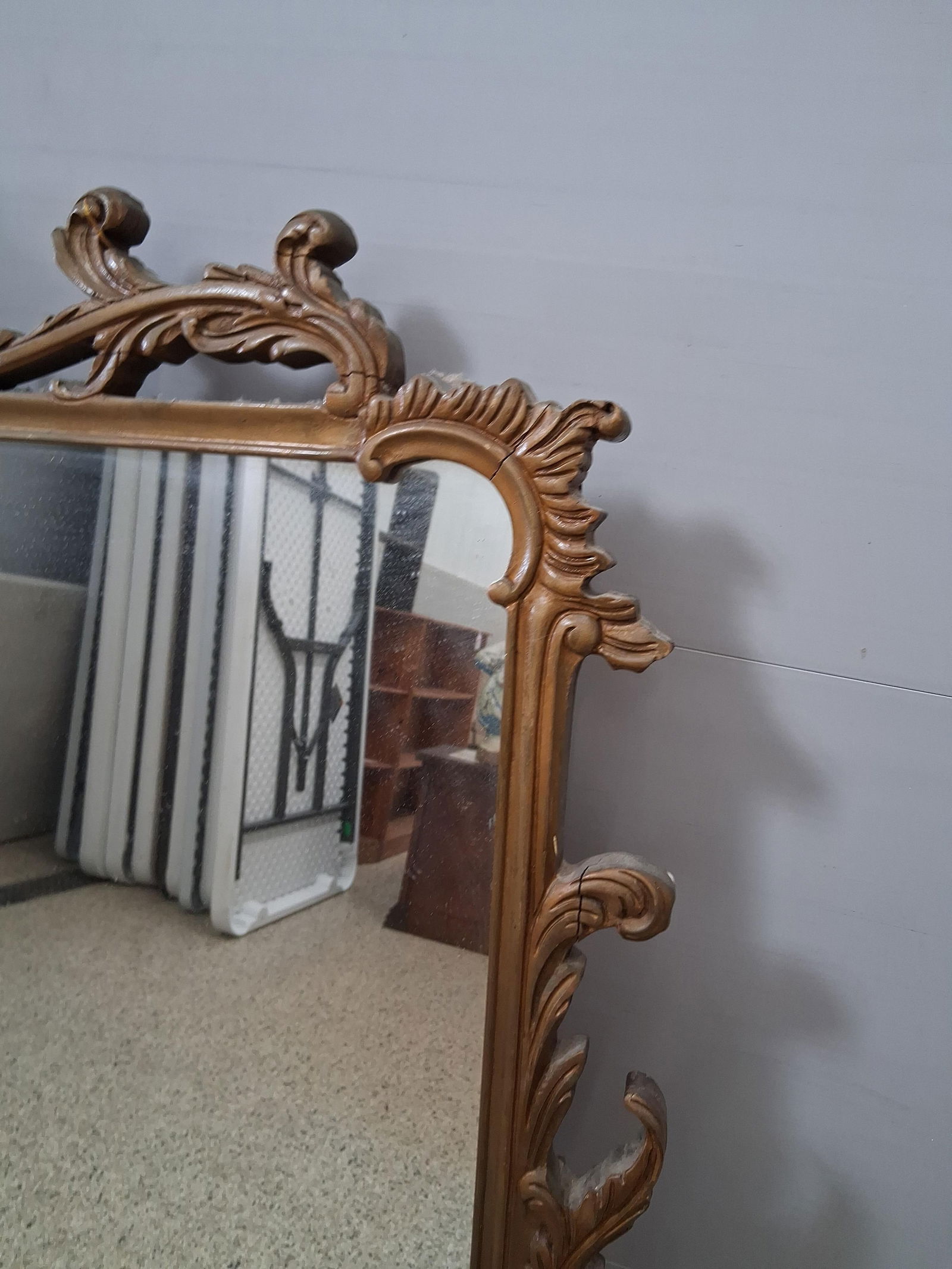 Impressive large Louis XV style wall mirror - 5