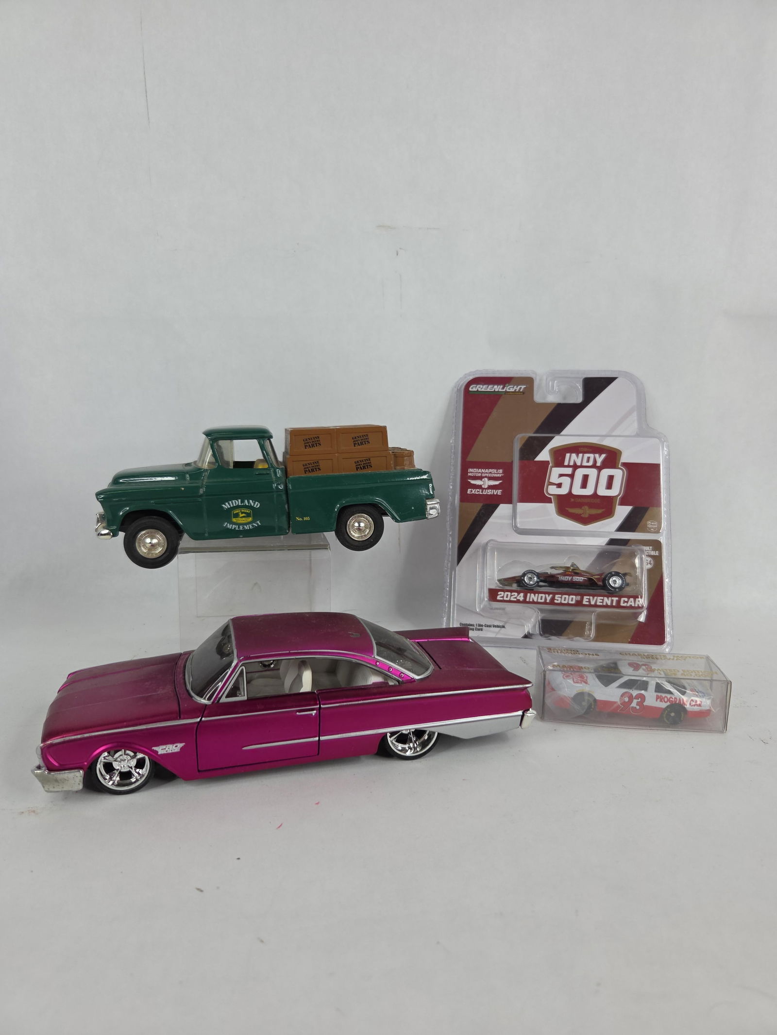 Ertl JohnDeere parts truck coin bank ,1960 Ford Starliner,Nascar and Indy 500 diecast toys: .