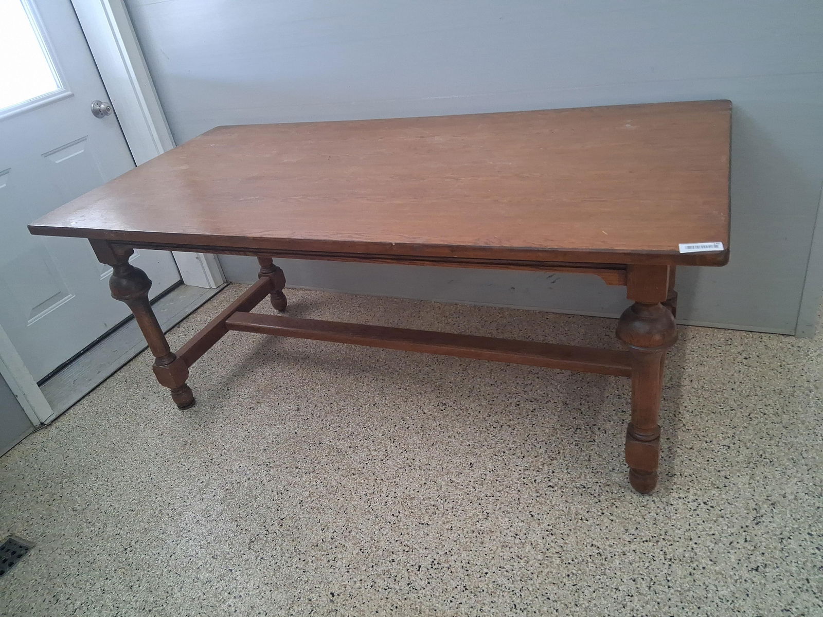 Antique Oak spindle legged dining table (1 of 6)