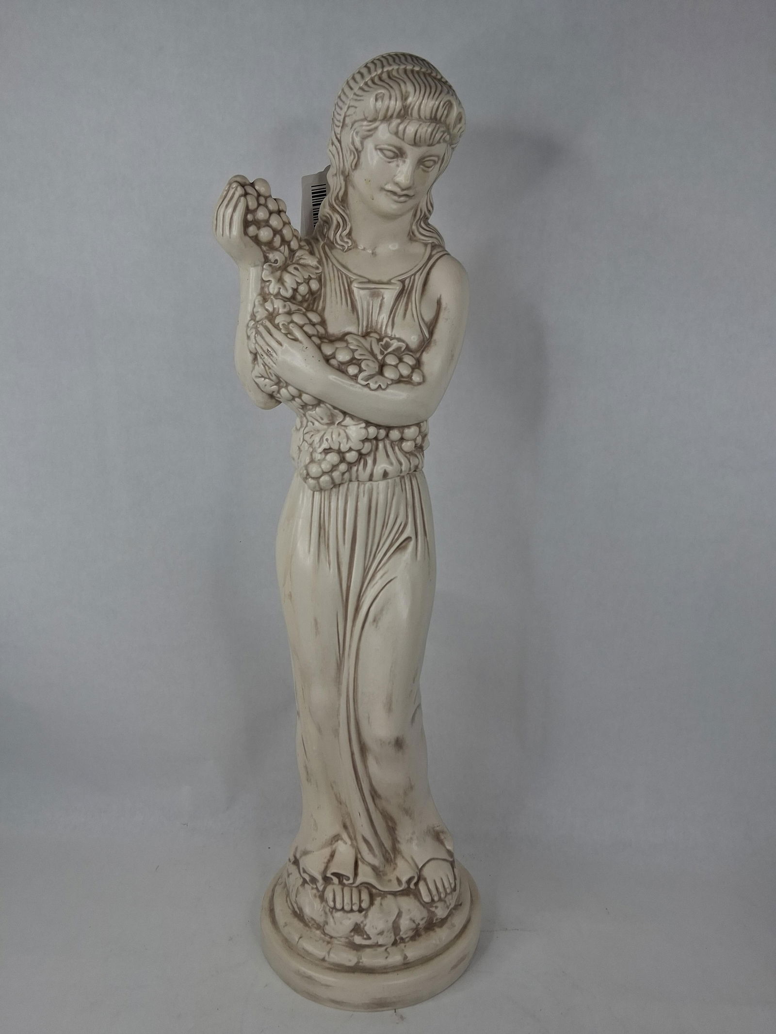 Holland Mold Greek Goddess ceramic Statue: signed J.N. 1977 26 inches tall