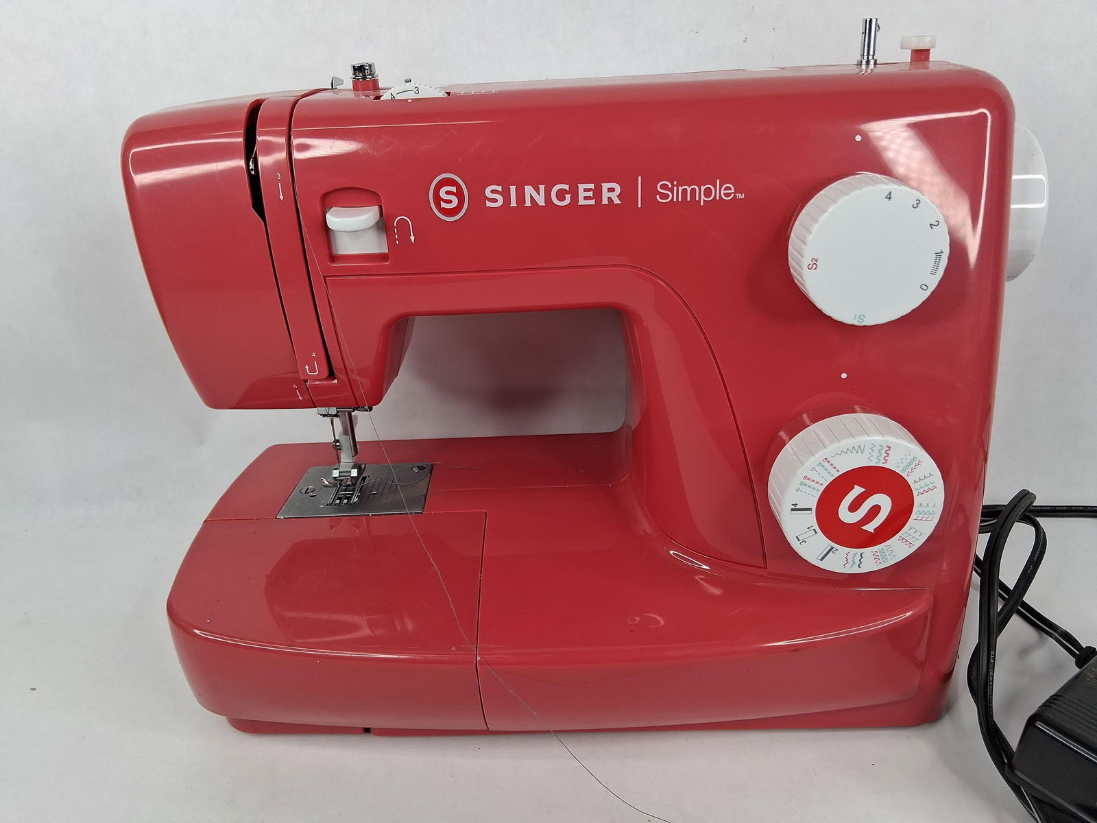 Singer Simple 3223by red sewing machine - 2