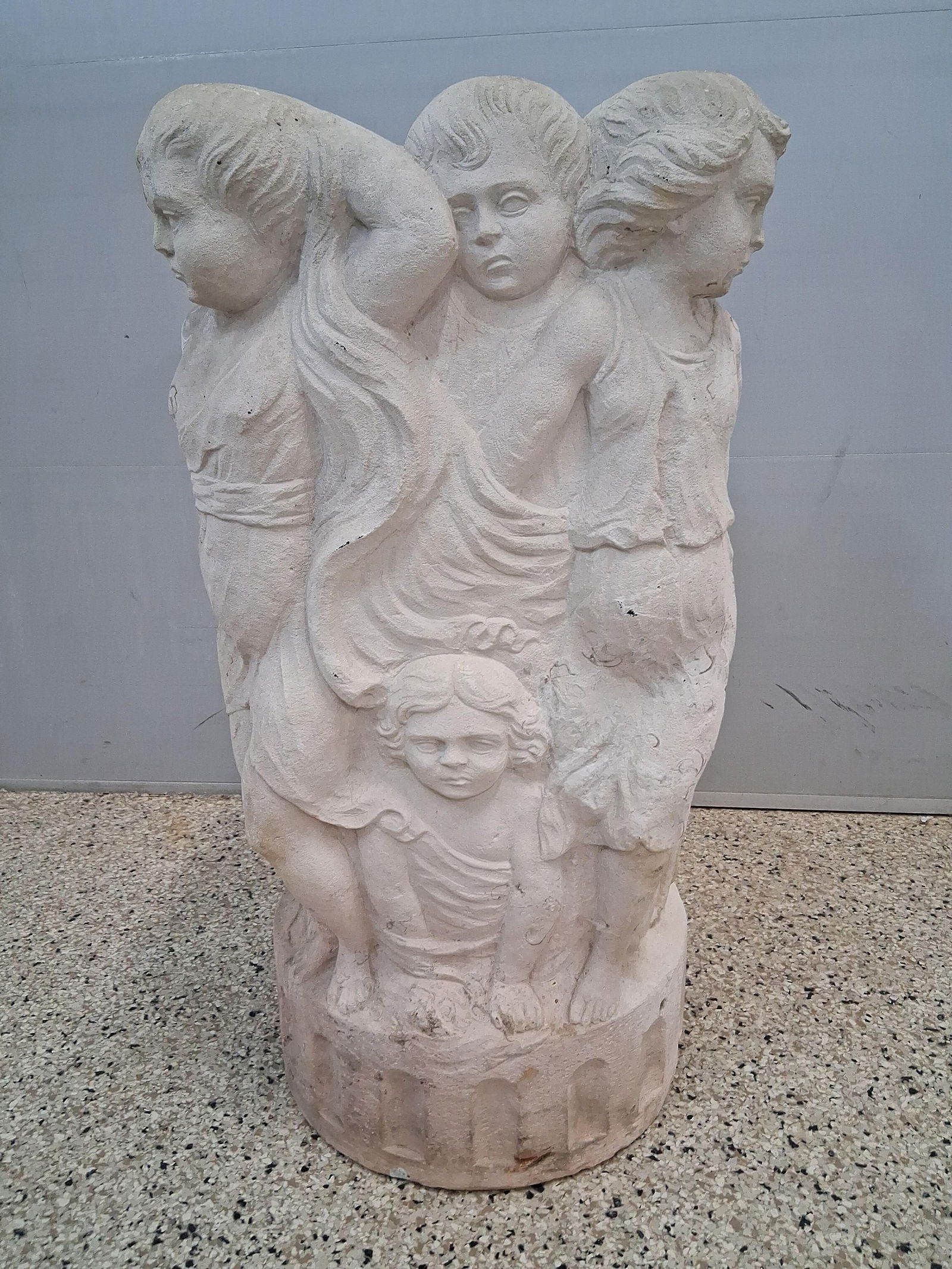 Hefty Concrete Cherub planter (1 of 10)