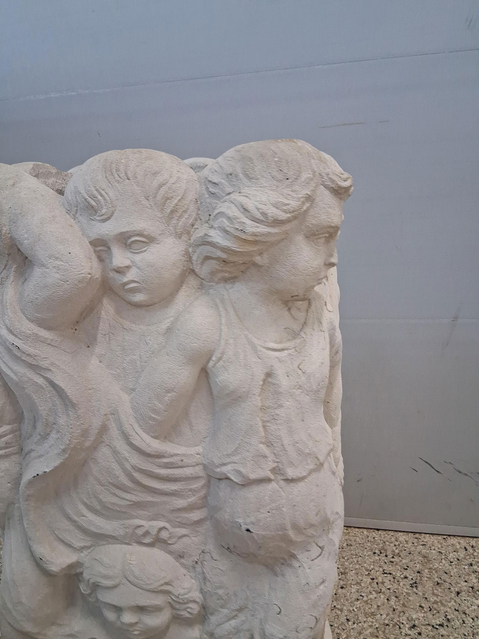 Hefty Concrete Cherub planter - 3