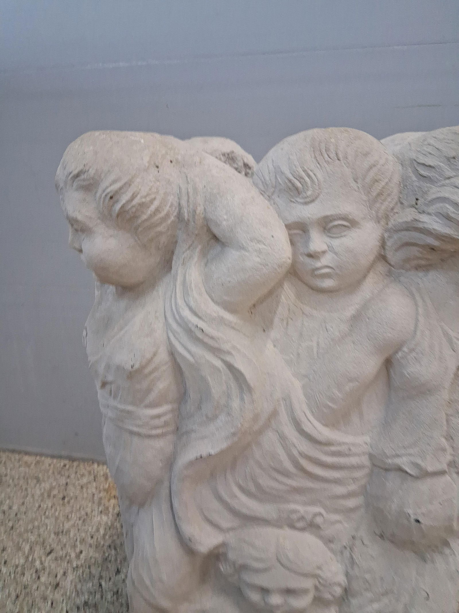 Hefty Concrete Cherub planter - 4