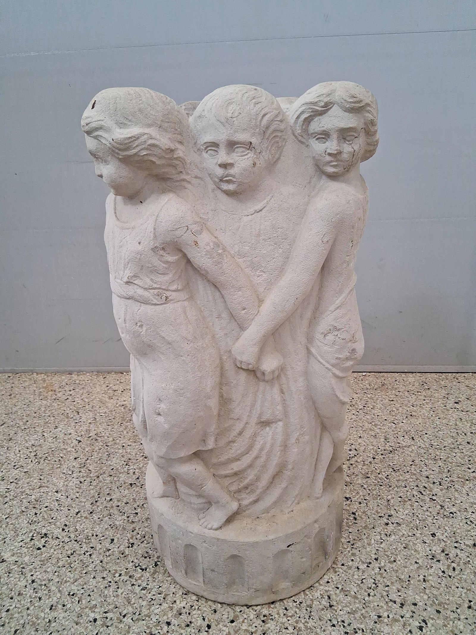 Hefty Concrete Cherub planter - 7