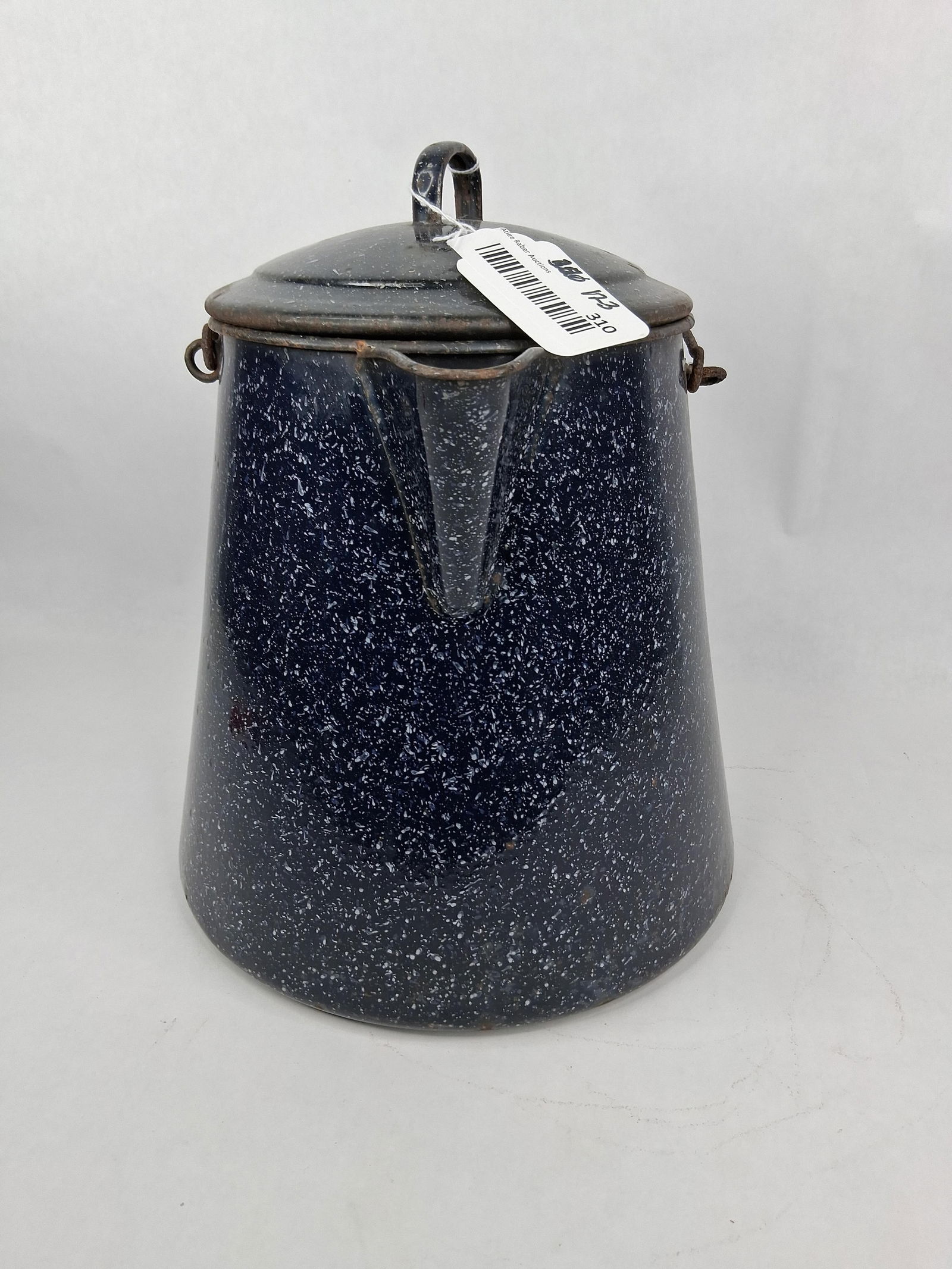 Large granite campfire coffee pot - 8