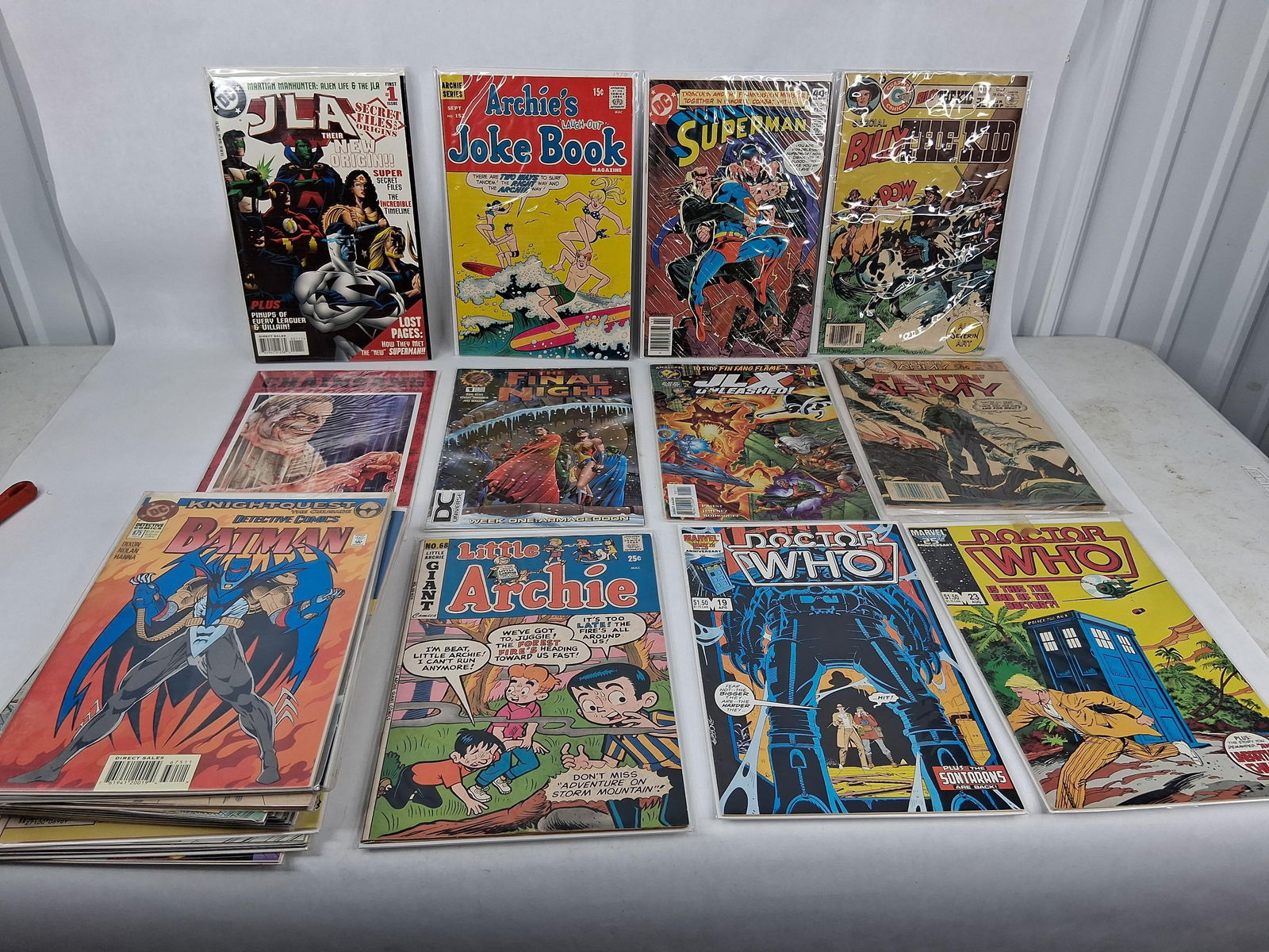DC Marvel comic books Batman, Superman, Archie, and more: 27 books all in good condition with protective sleeves and card board backers