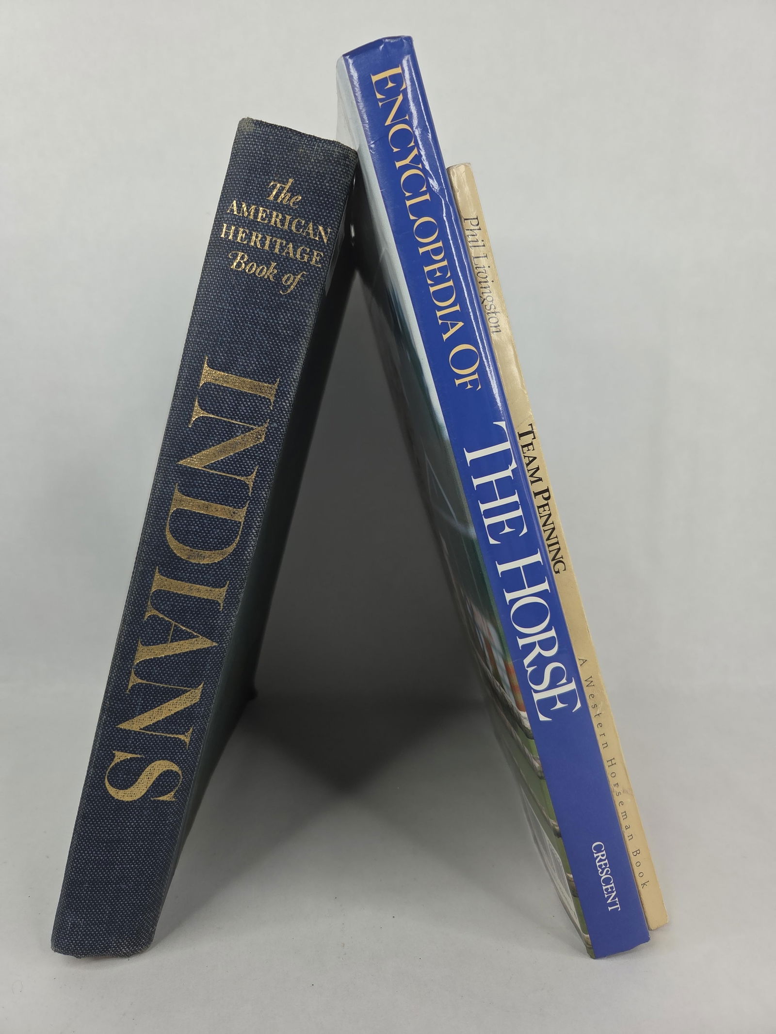 The American Heritage of Indians ,Team Penning, and Encyclopedia of the horse books: all are in good condition