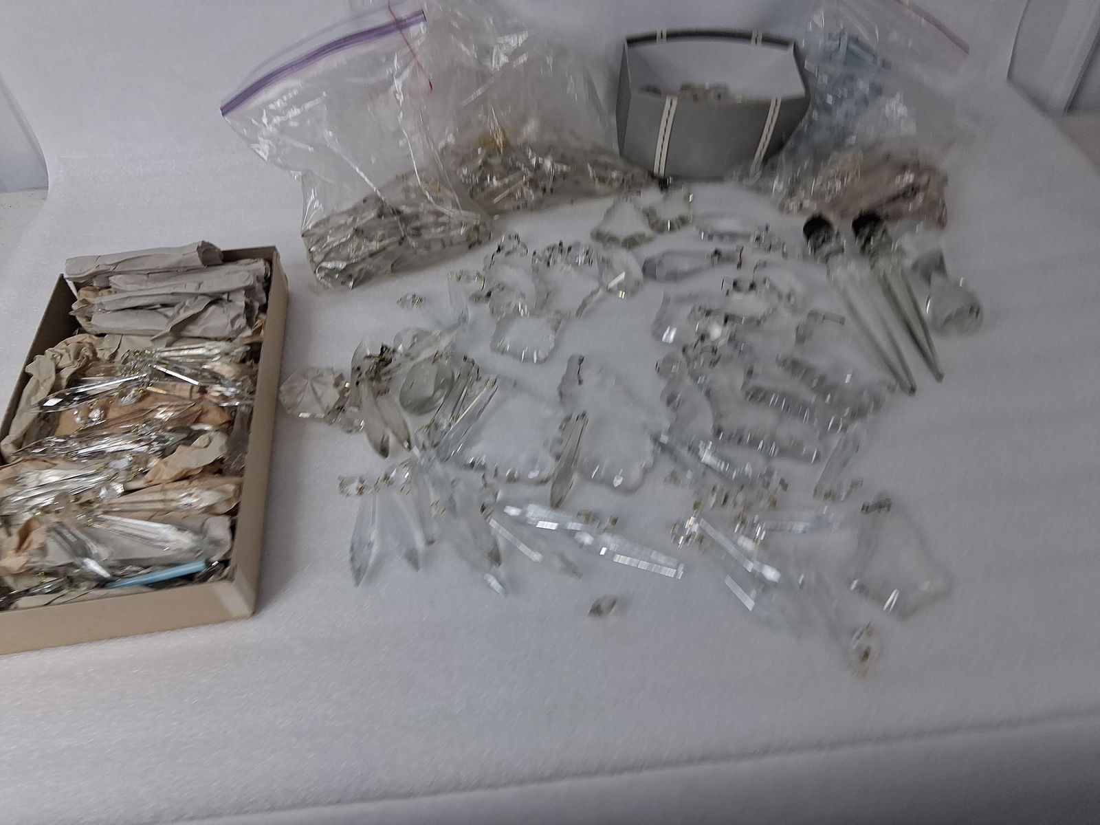 Large Lot of Chandelier crystal prisms (1 of 12)