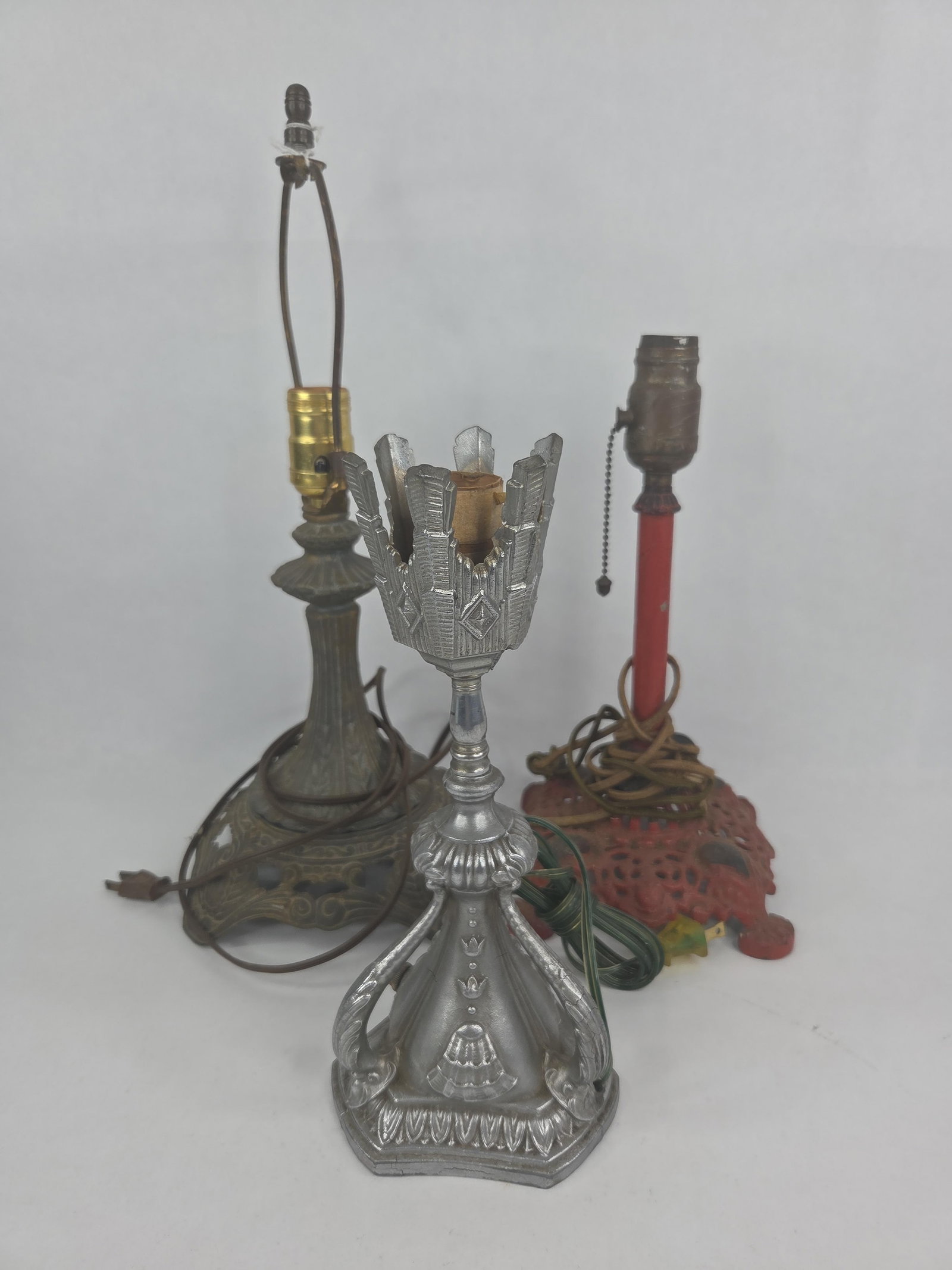 3 cast iron base lamps (1 of 10)