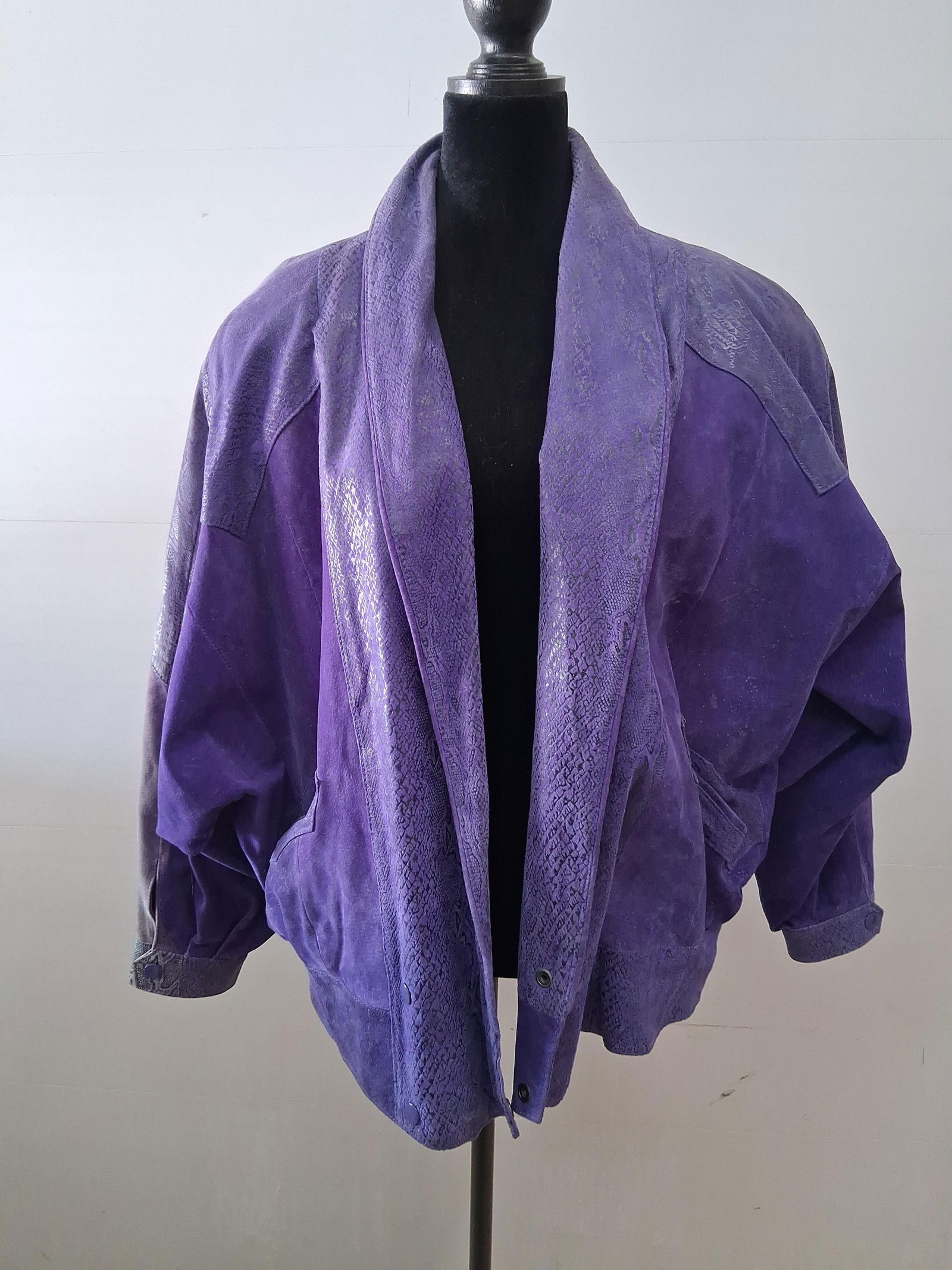 Vtg Purple GIII large leather jacket (1 of 8)