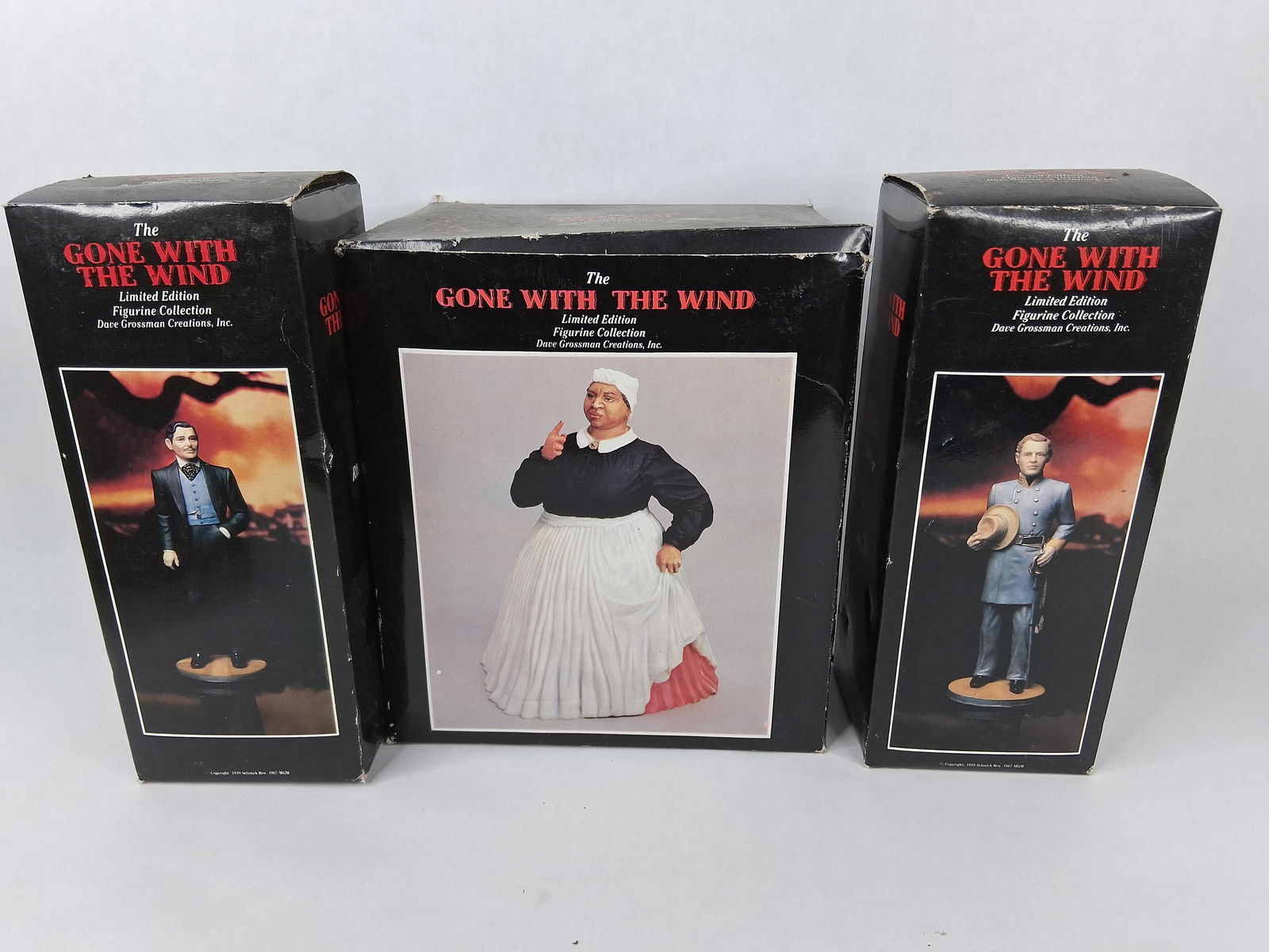 Gone with the wind figurine collection: Mammy,Rhett Butler and Ashley all have certificate of authenticity