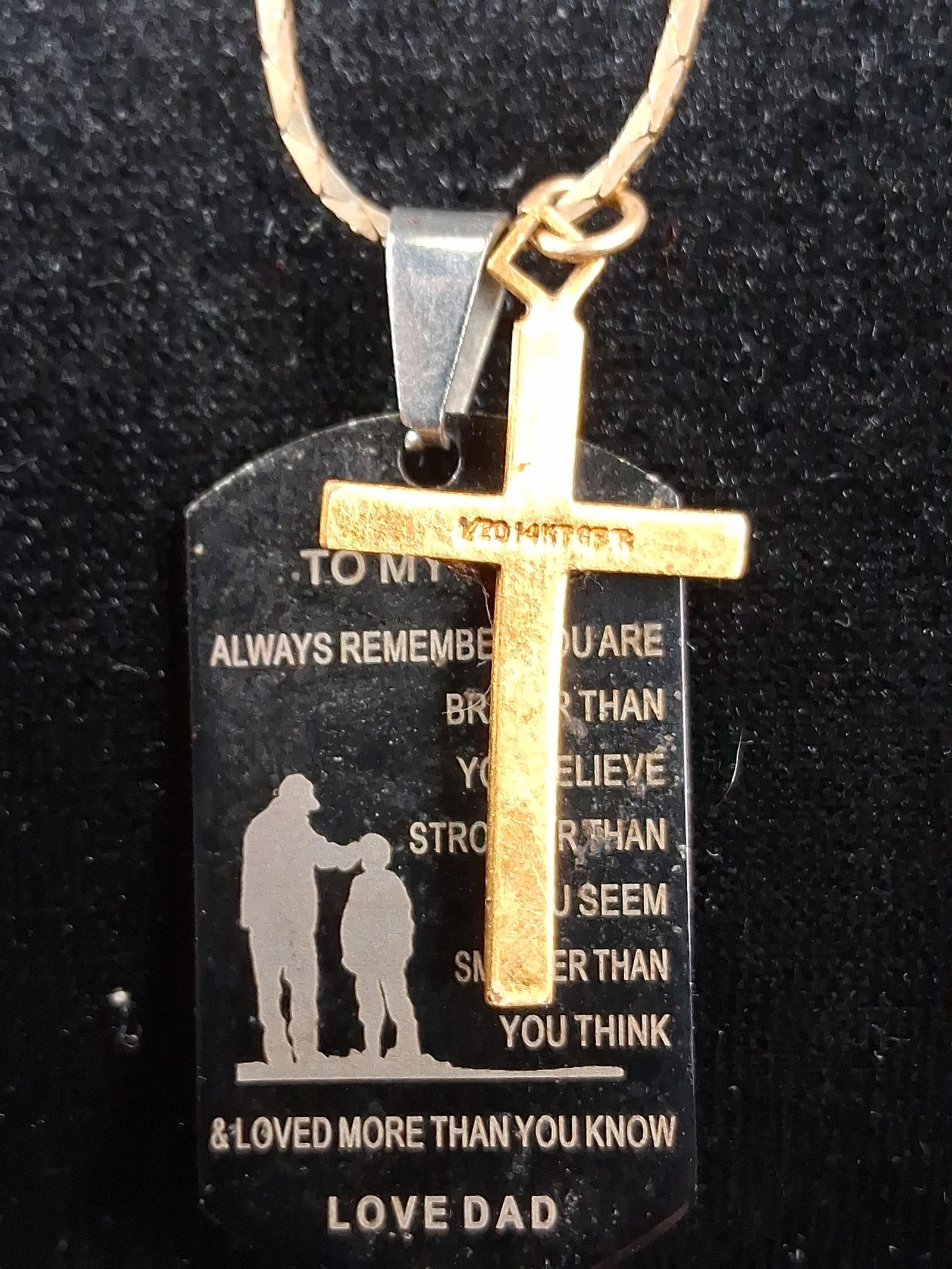 3 Religious Cross necklaces - 7