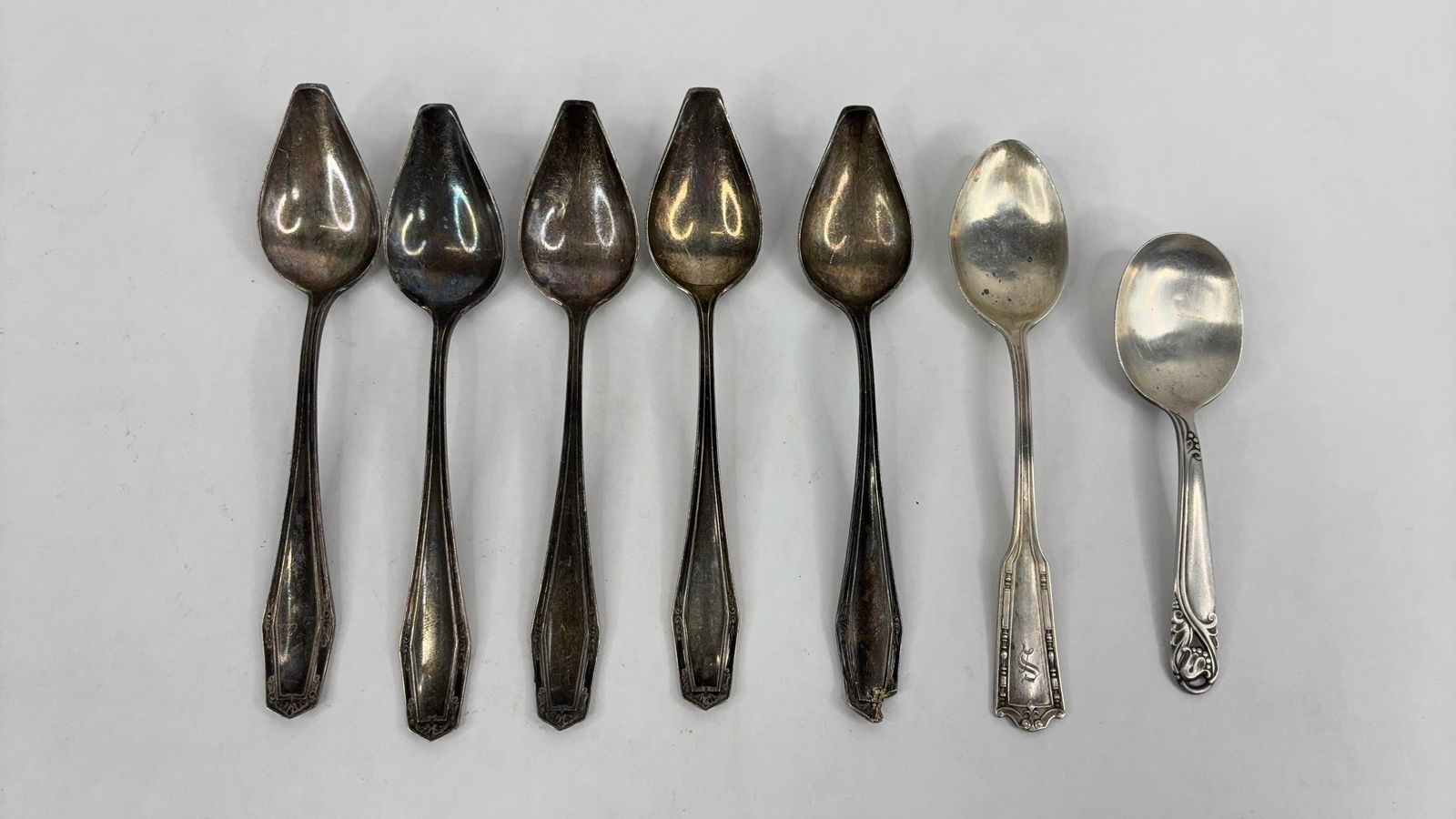 7 sterling silver spoons (1 of 5)