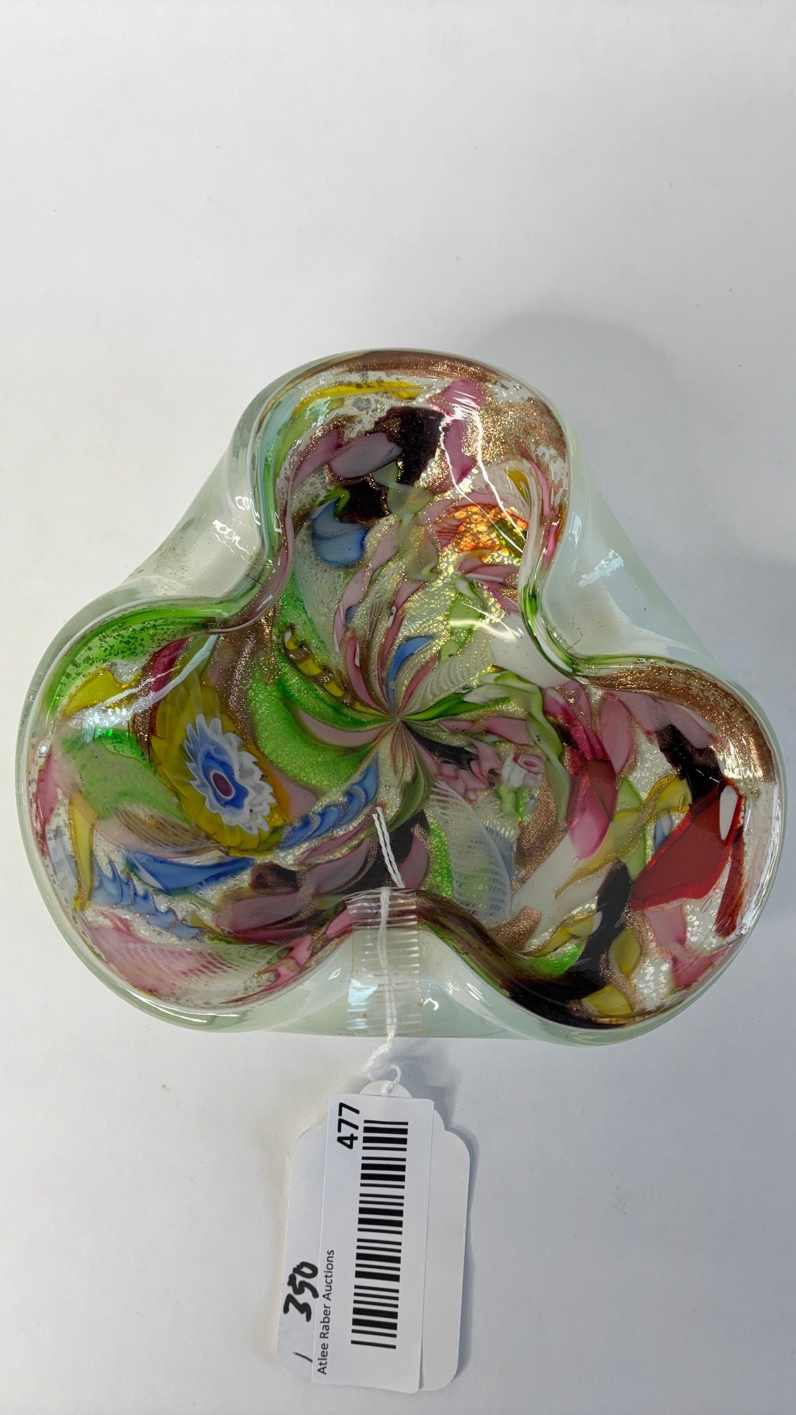 awesome 1950th murano kaleidiscope art glass ashtray (1 of 8)