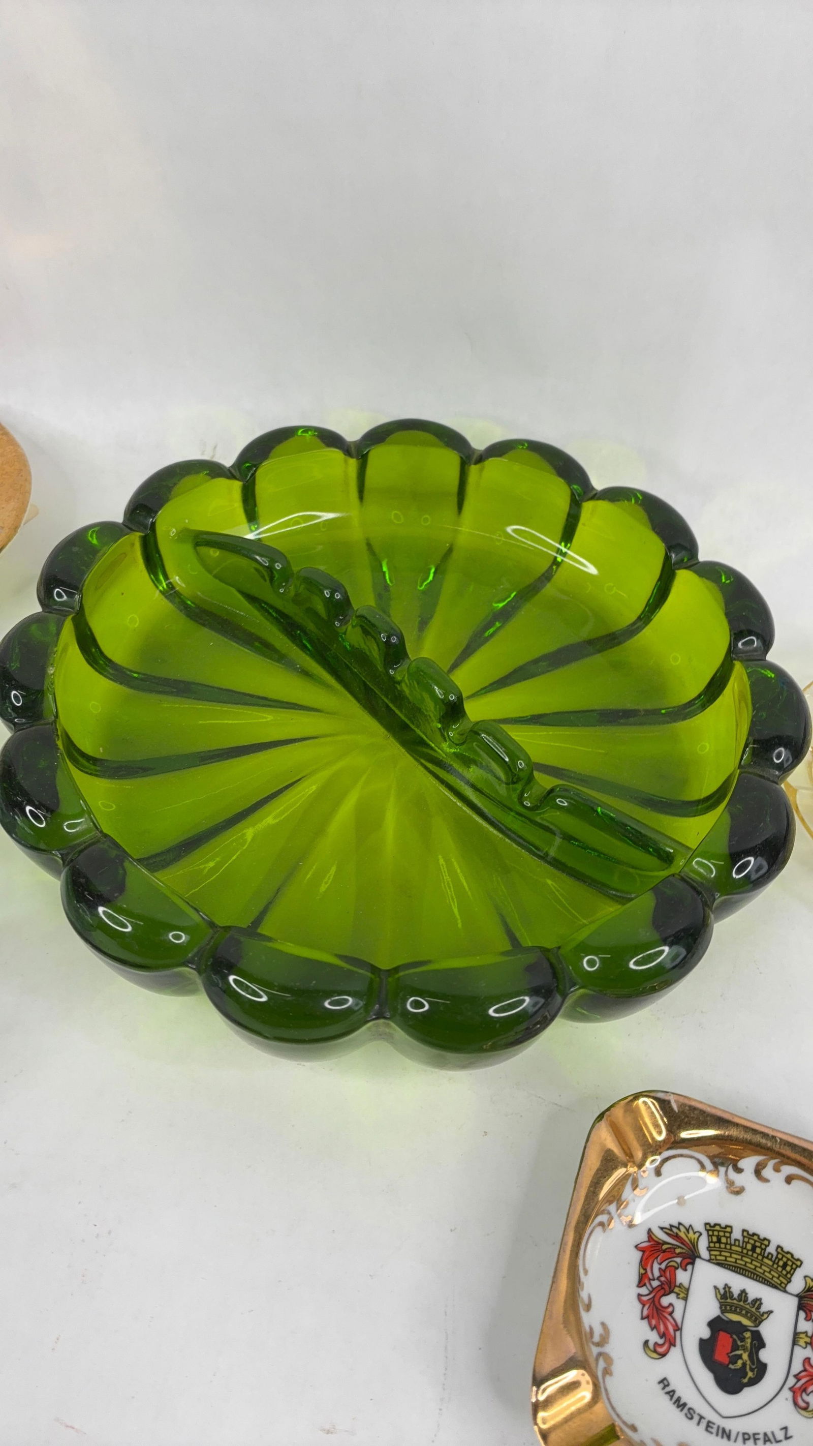 Mid Century glass ash trays - 2