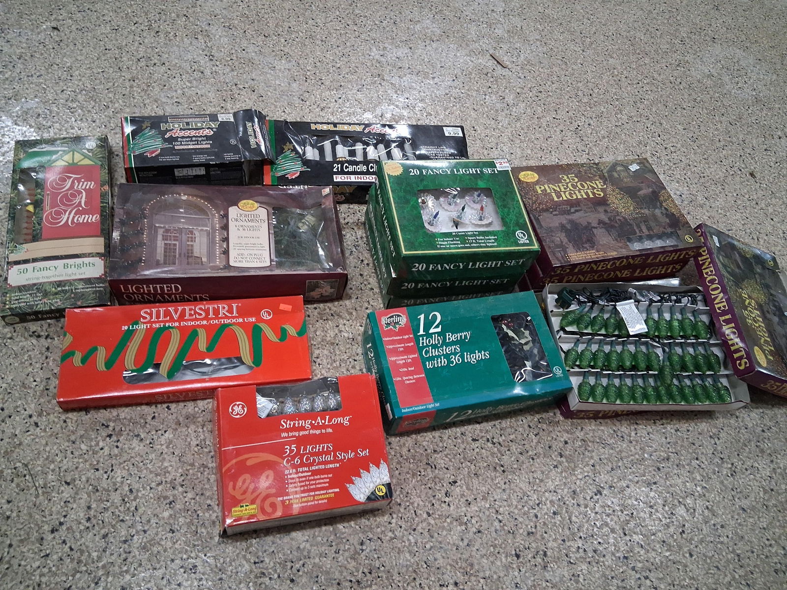 15 vtg Christmas light set: see photos for better description