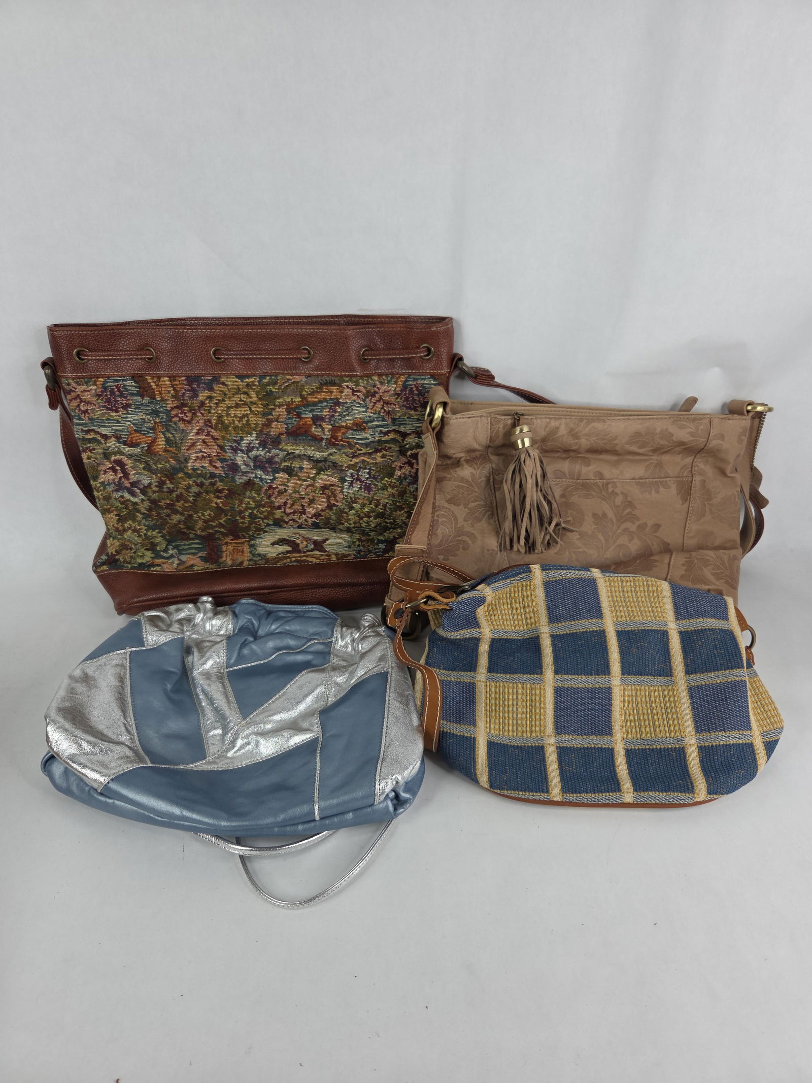 4 Vtg cross and hand bags: OH Ashley,St John Bay and other brands