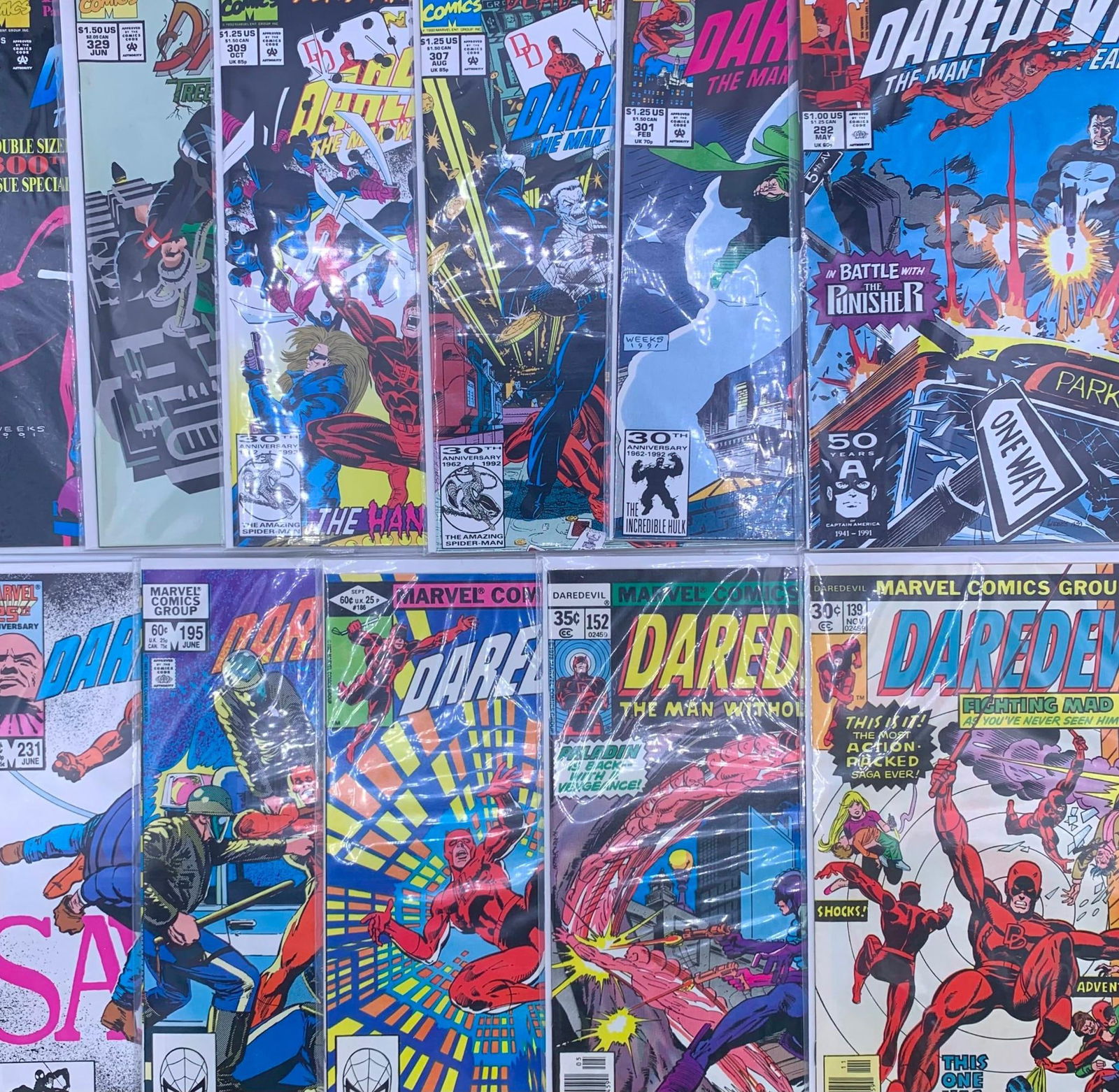 11 pc 30 cent to $2 Marvel Comics DAREDEVIL Vintage Comic Book Collection (1 of 8)