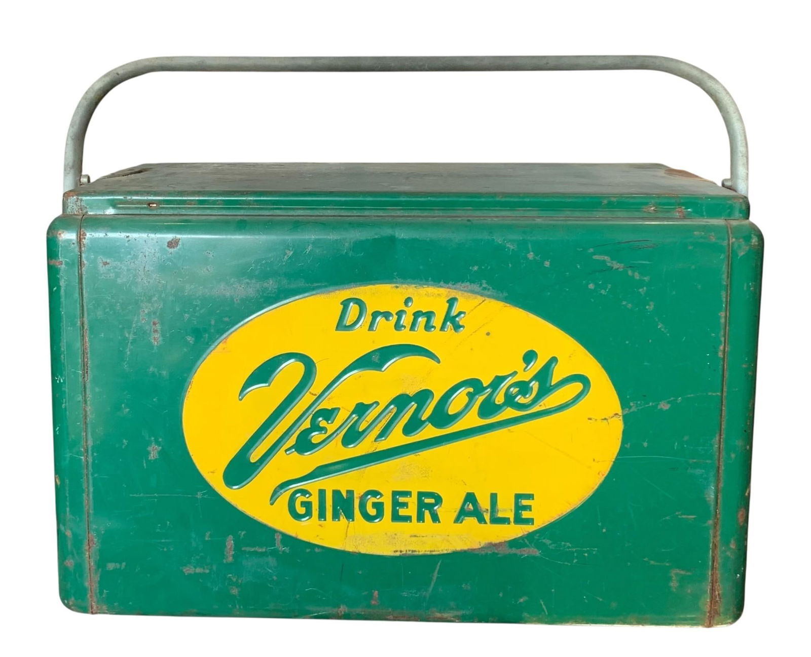 Vintage Drink VERNOR'S Ginger Ale Soda Pop Embossed Metal Picnic Cooler (1 of 10)