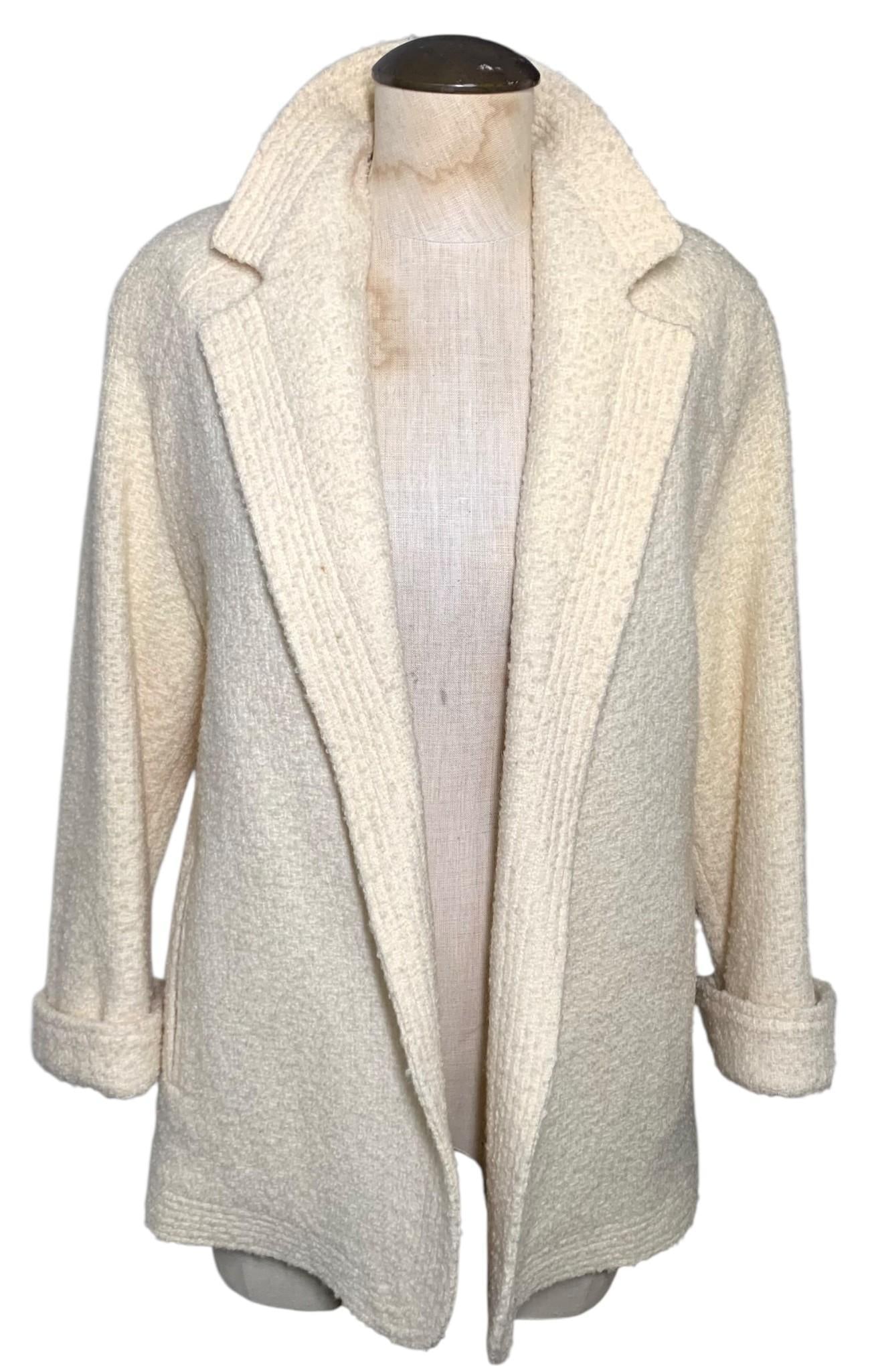Iconic The PARISIAN Mid Century Buttercream Boucle Wool Raglan Sleeve Swing Jacket (1 of 12)