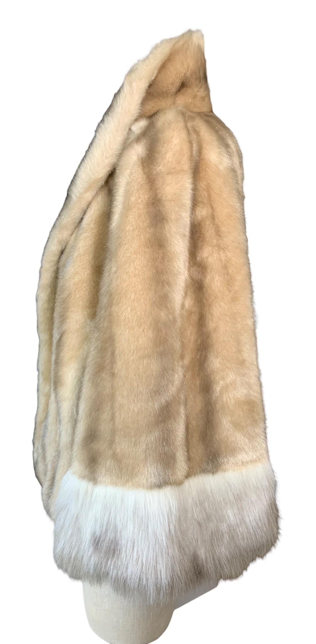 Mid Century REGINA GLENARA by GLENOIT Luxurious Faux Fur Evening Cape (1 of 11)