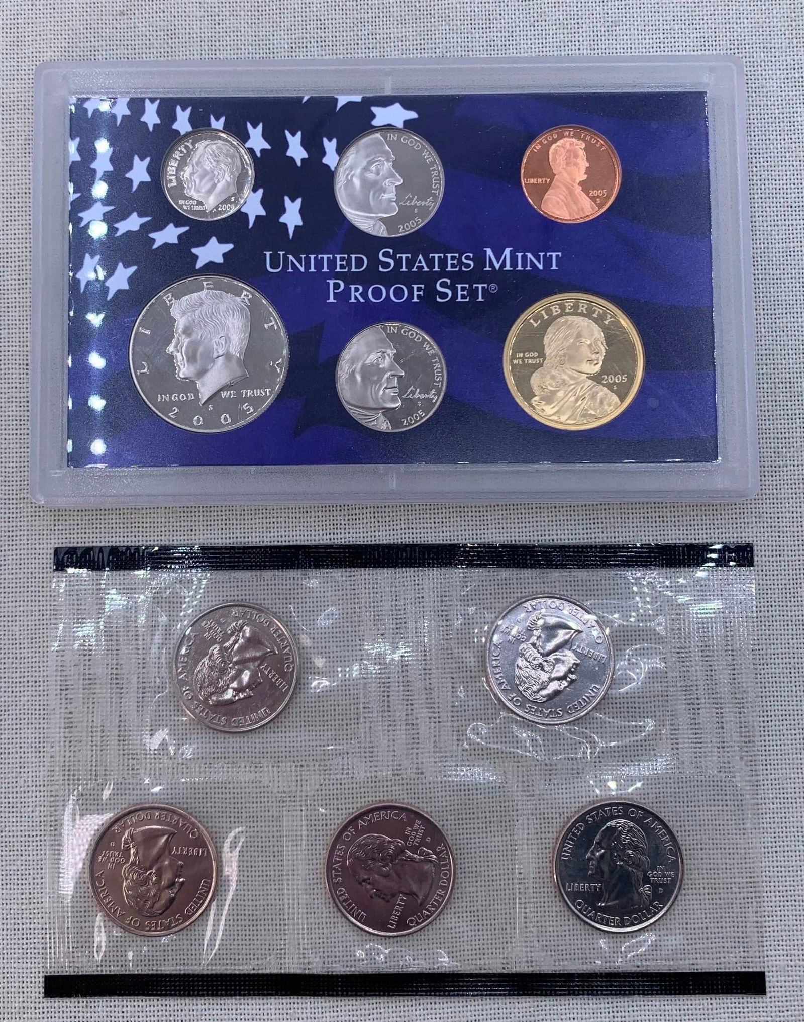 Large Uncirculated and Proof Cased US Coin Collection (1 of 16)