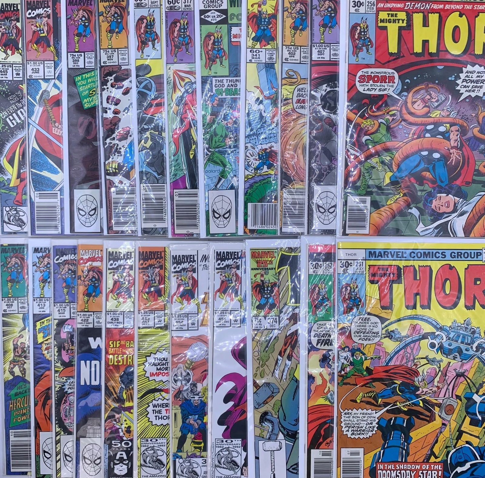 22 Vintage 30 cent to 1.25 THOR Superhero Comic Books (1 of 9)
